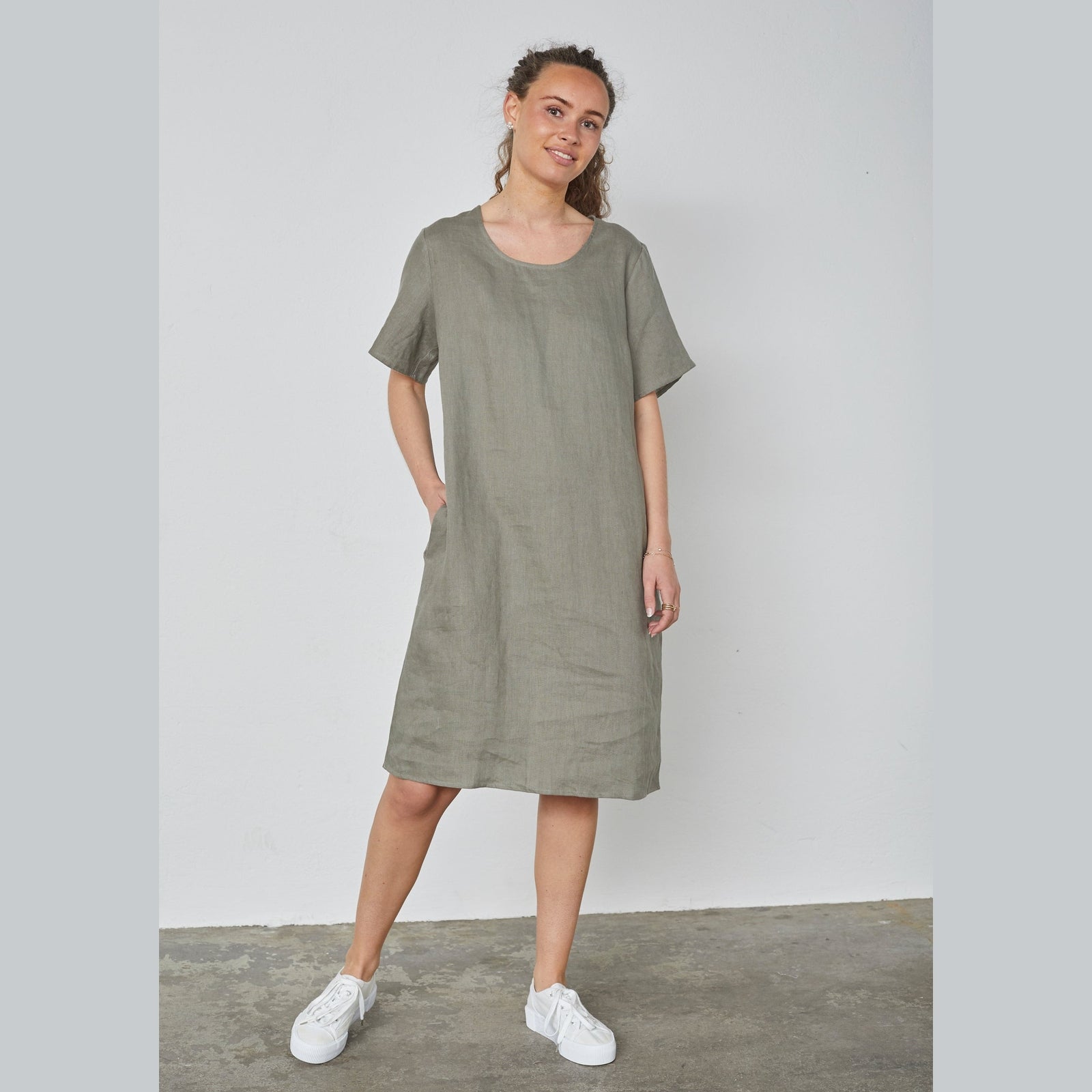 Elton ETLynn Kjoler 3506 Khaki Green