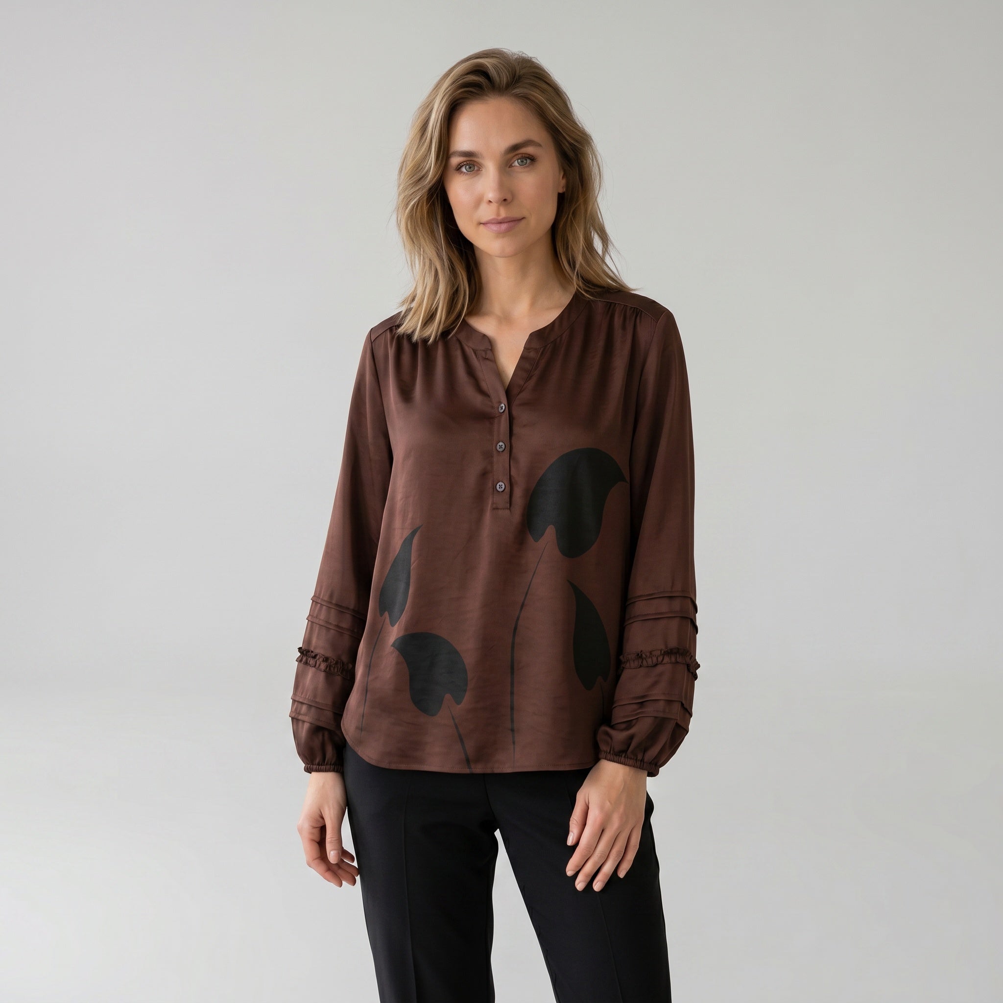 Elton ETMasha Skjortebluser 1451 Mocca Brown