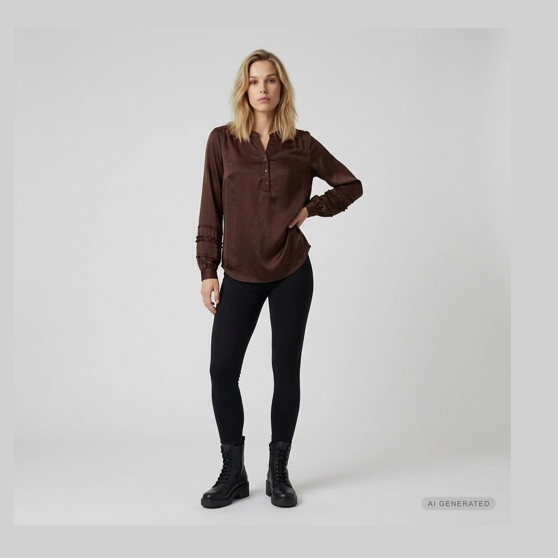 Elton ETMasha Skjortebluser 1451 Moca Brown without print