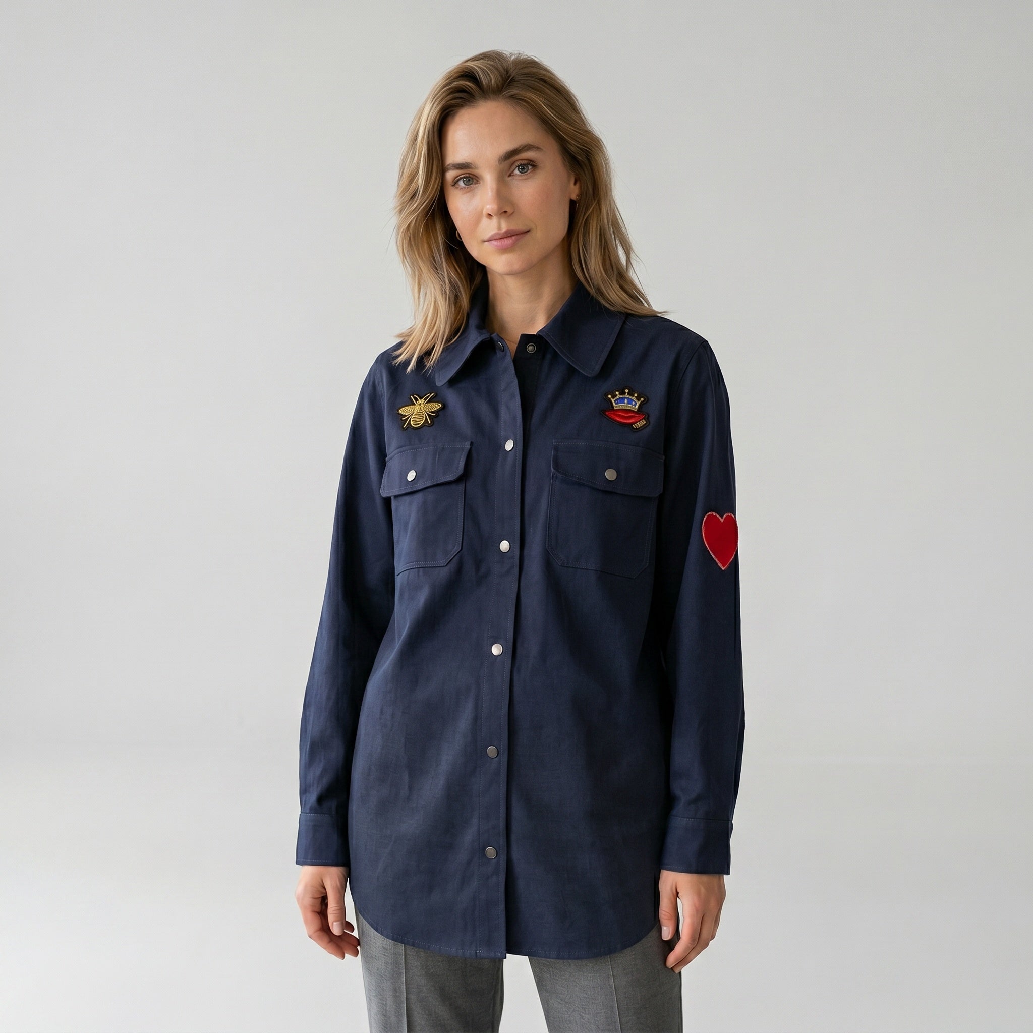 Elton ETNena Skjortebluser 5999 NAVY BLUE