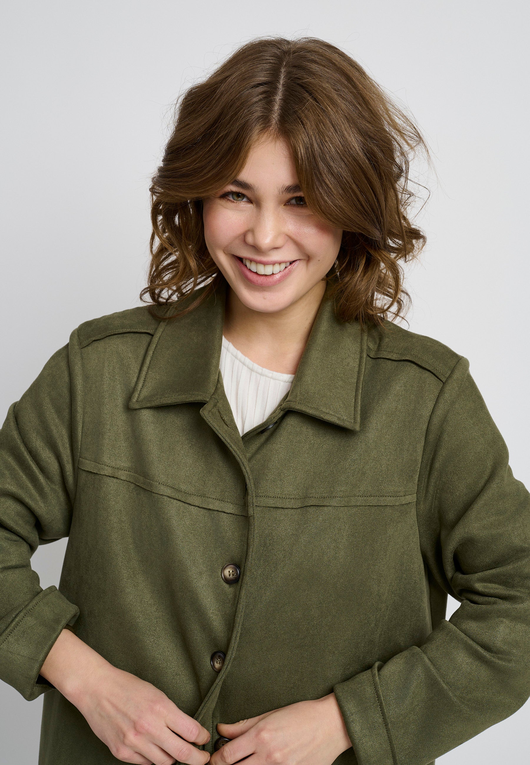 Elton ETRanva Skjortebluser 3502 Dusky Moss Green