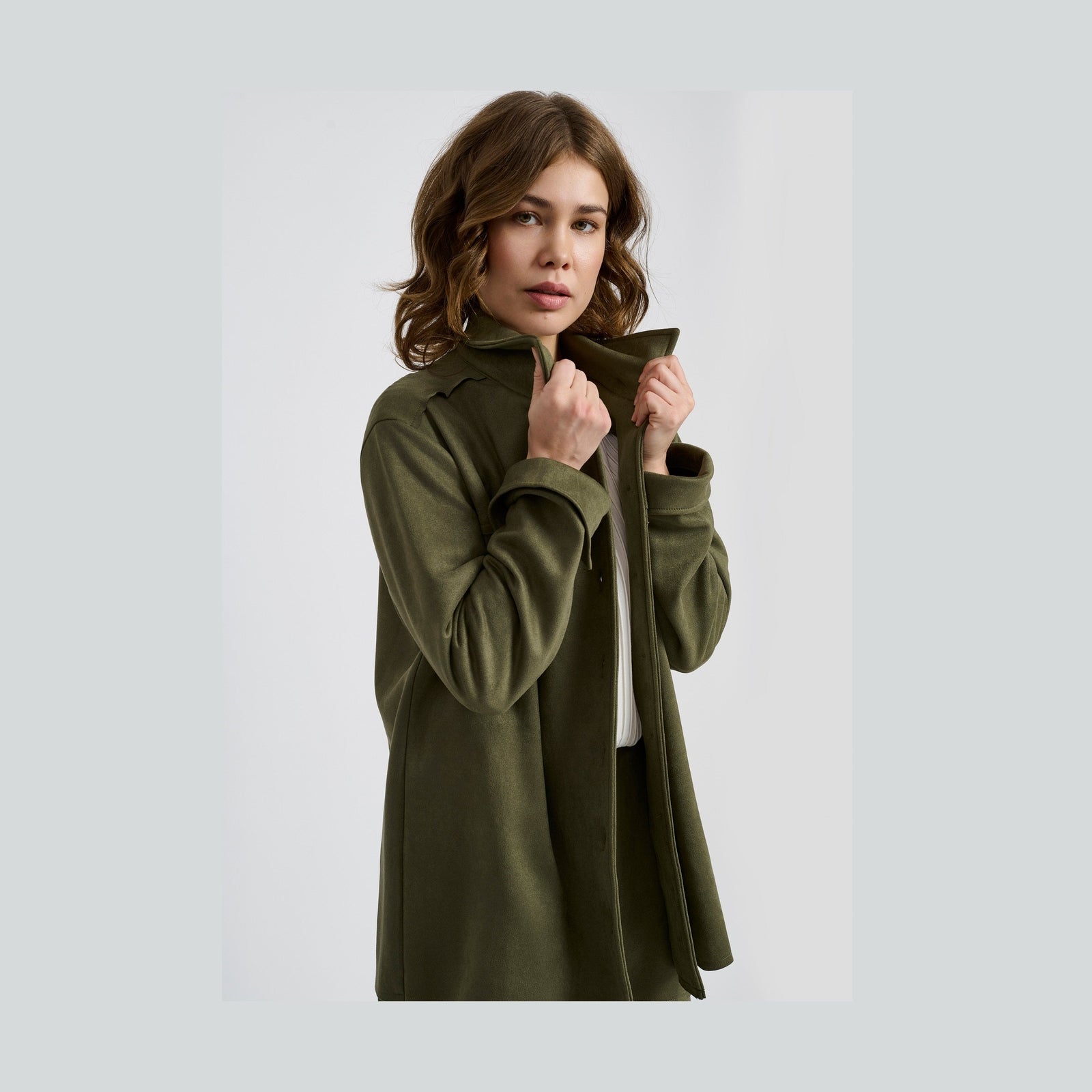 Elton ETRanva Skjortebluser 3502 Dusky Moss Green