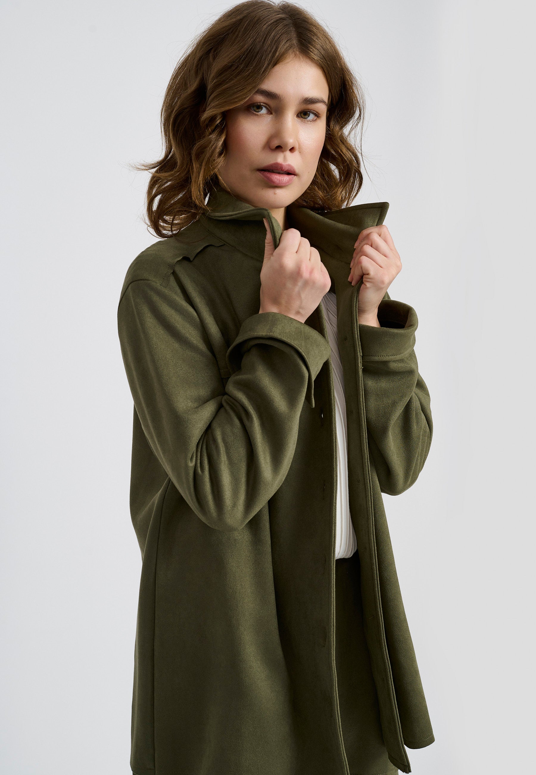 Elton ETRanva Skjortebluser 3502 Dusky Moss Green