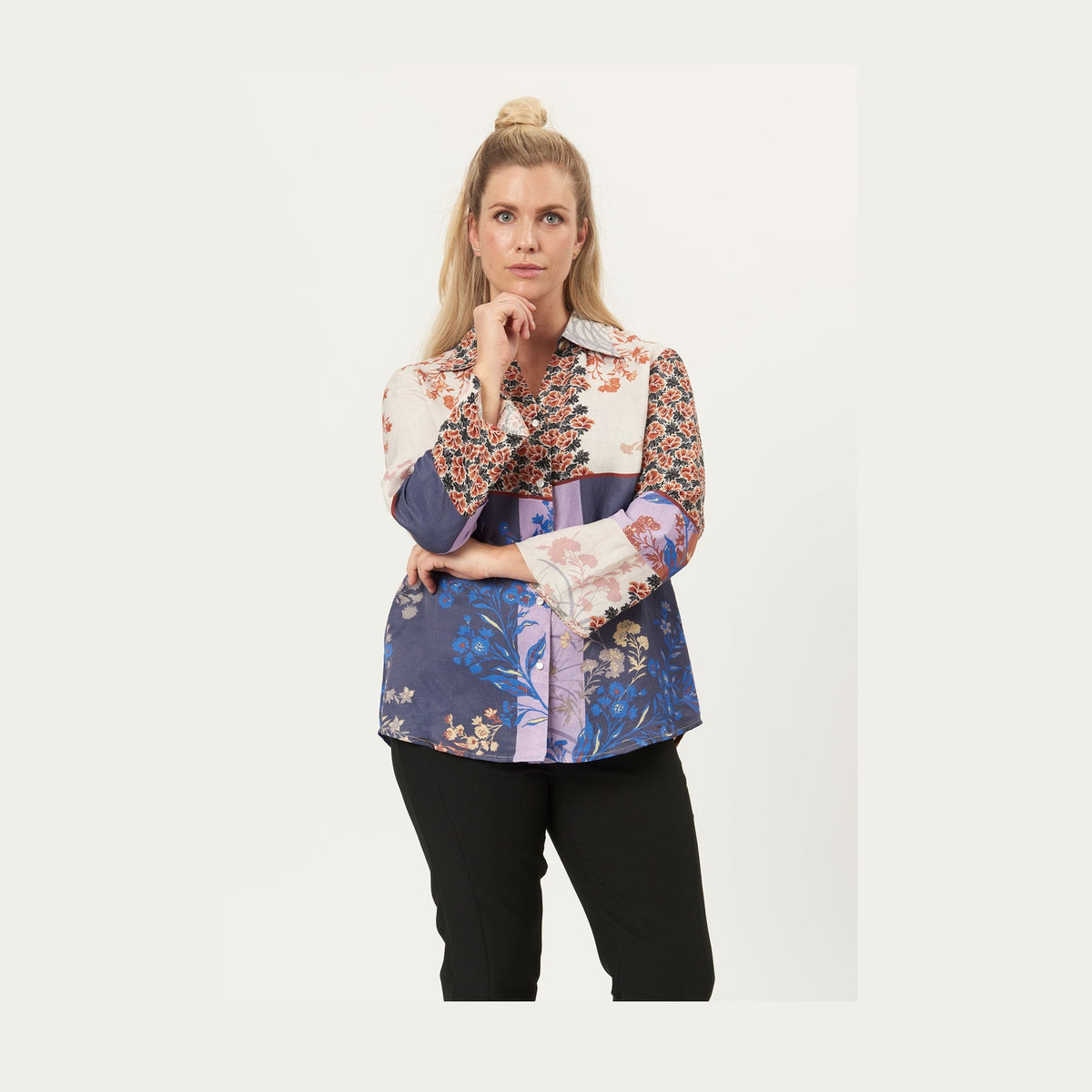 Elton ETSusan Skjortebluser 052 Denim Blue