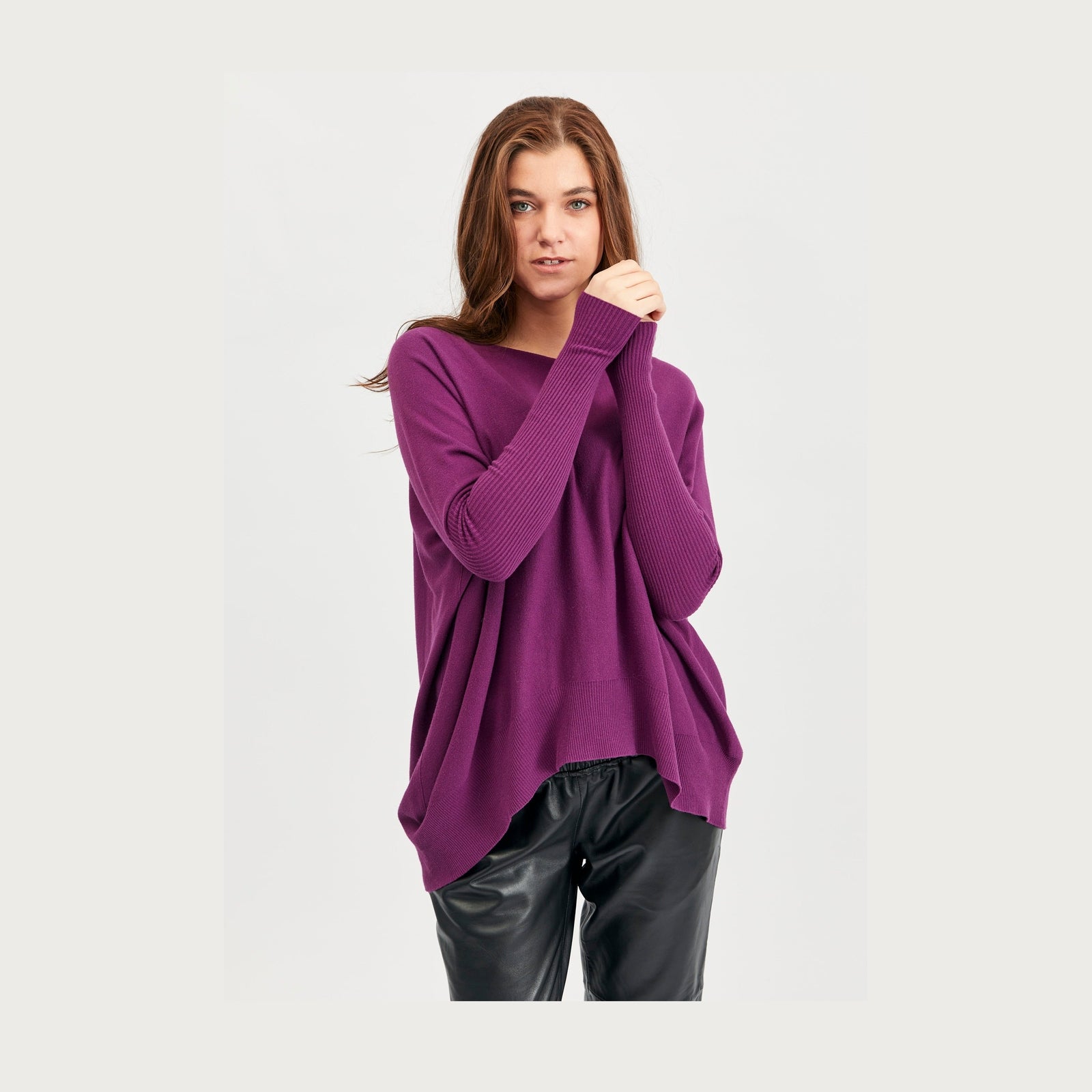 Lind Esther Knit Pullover 192 Dark purple