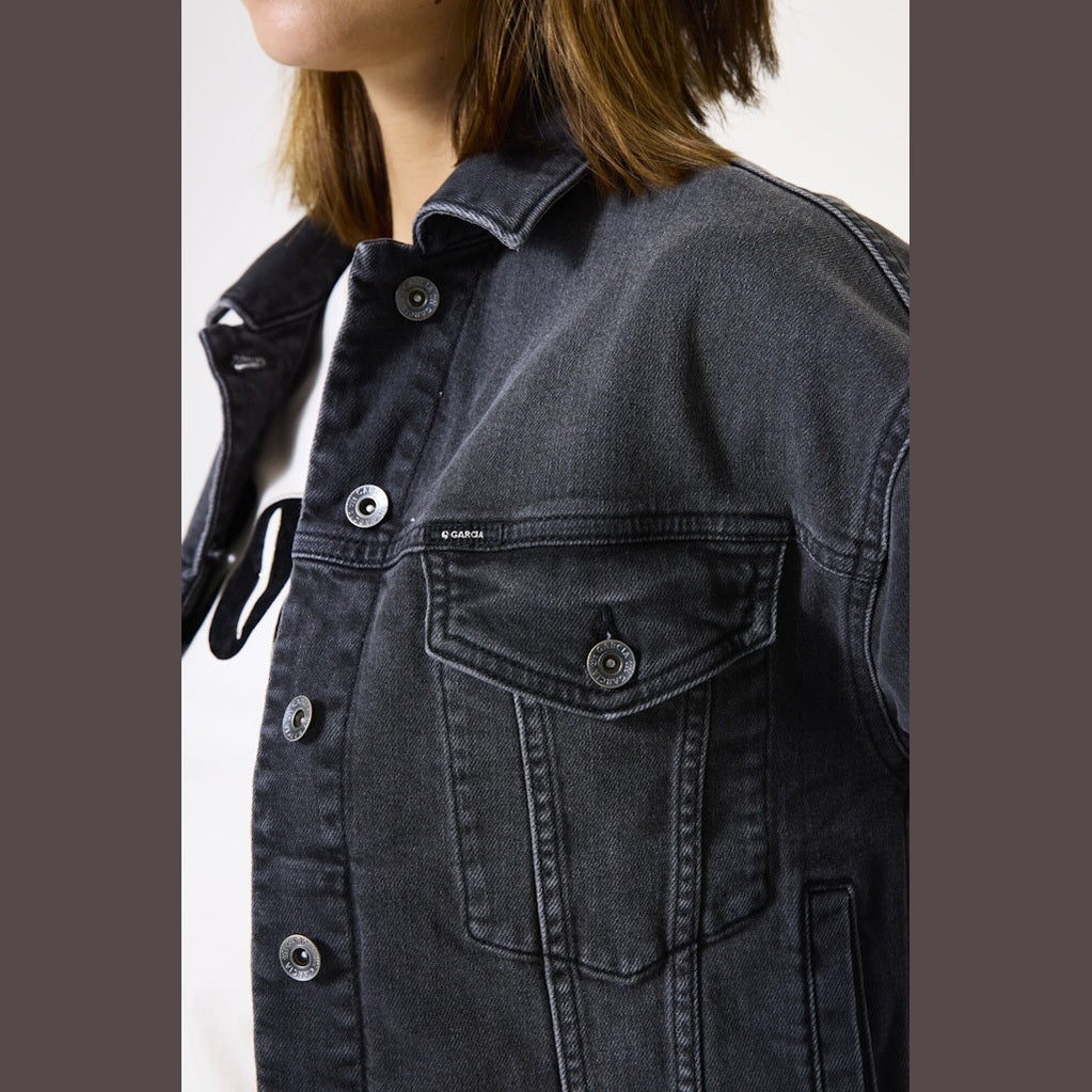Sort denim jakke