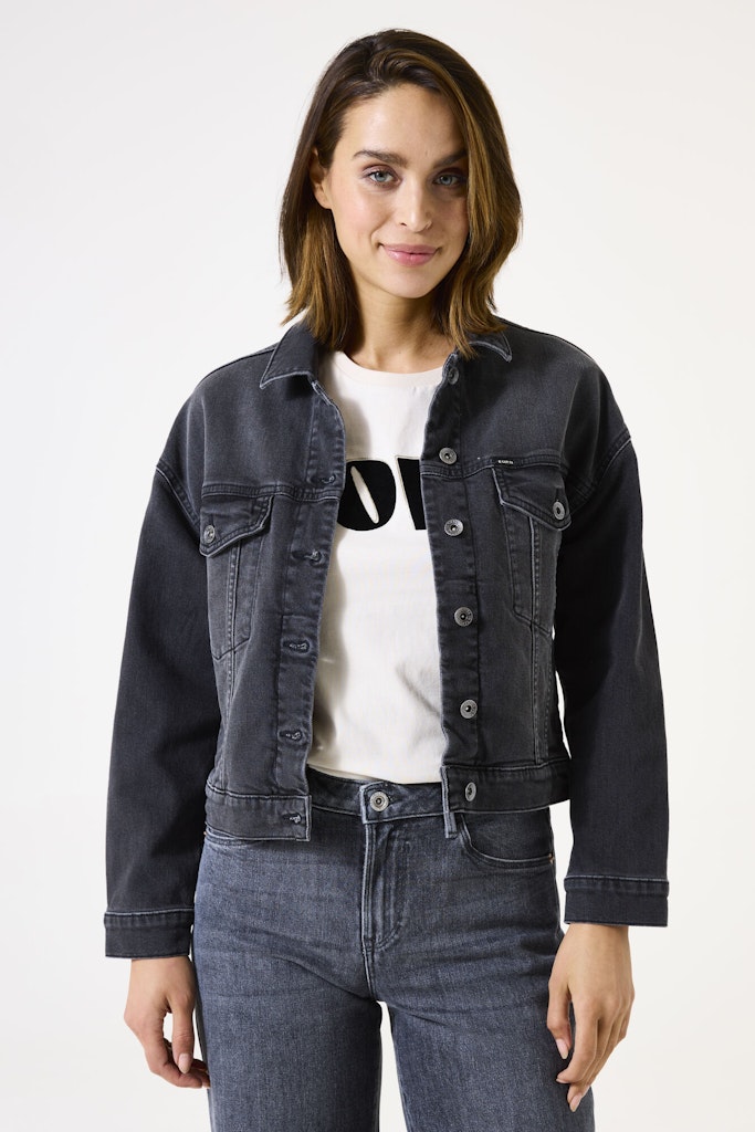 Sort denim jakke