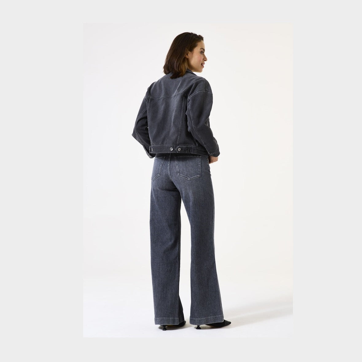 Sort denim jakke