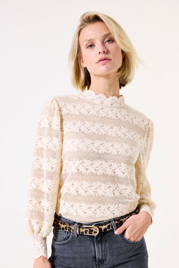 Blonde T-shirt lange ærmer