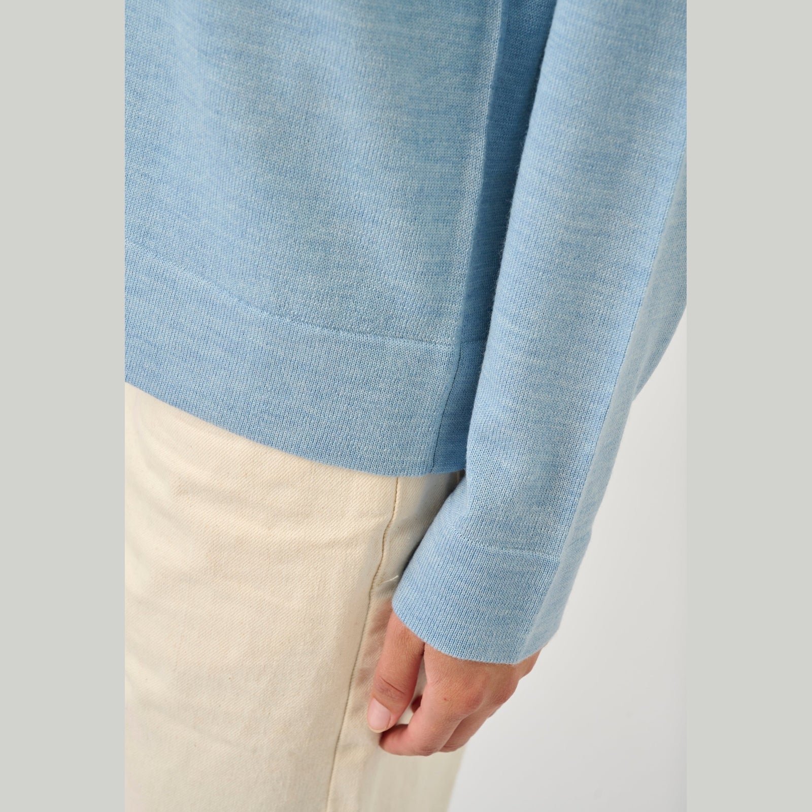 Lind Kirsten Knit Pullover 5002 Light Blue Melange