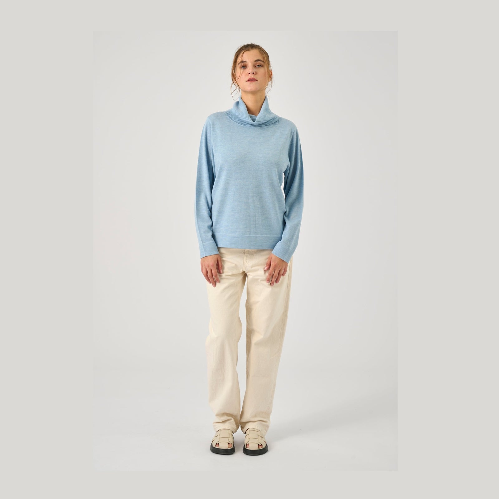 Lind Kirsten Knit Pullover 5002 Light Blue Melange