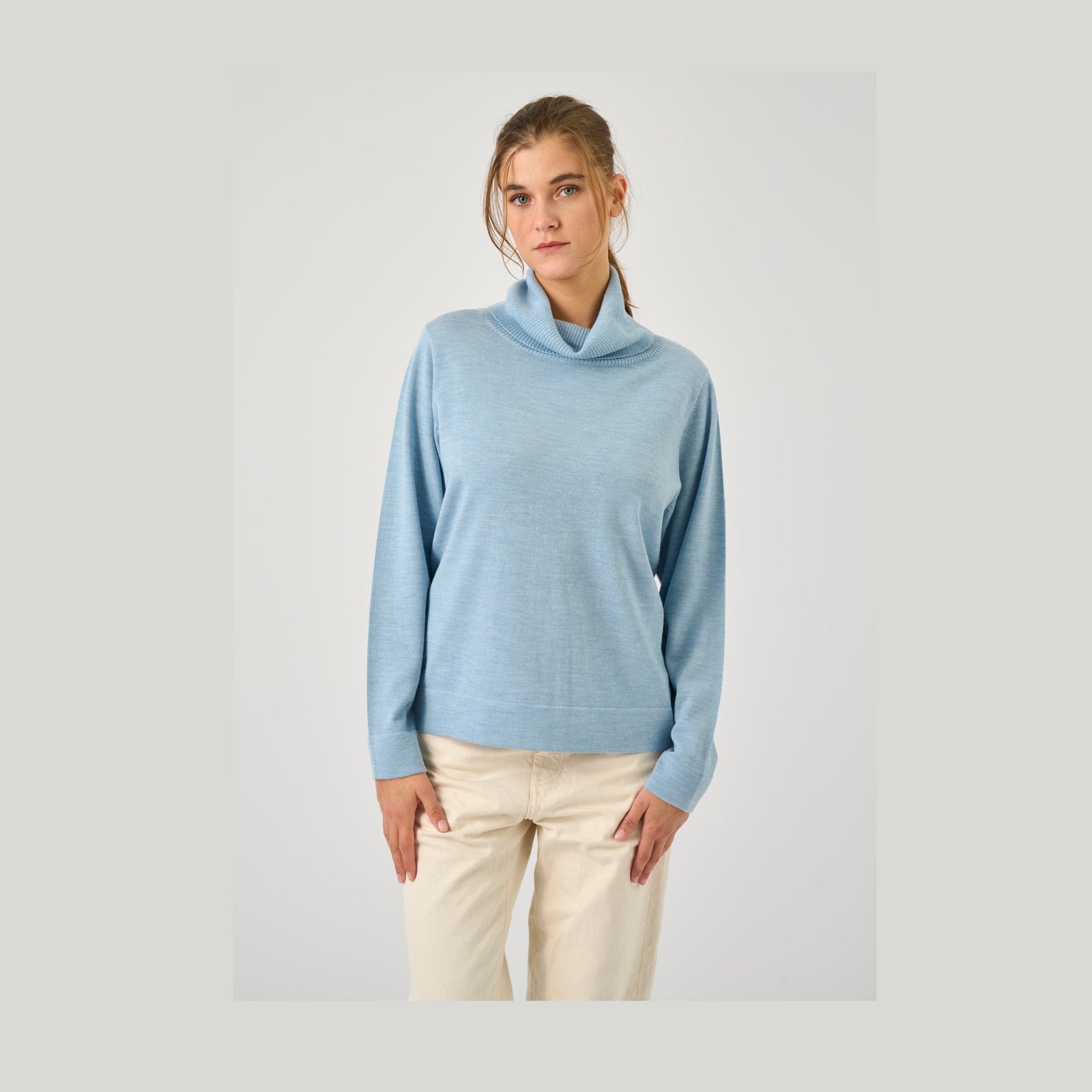 Lind Kirsten Knit Pullover 5002 Light Blue Melange