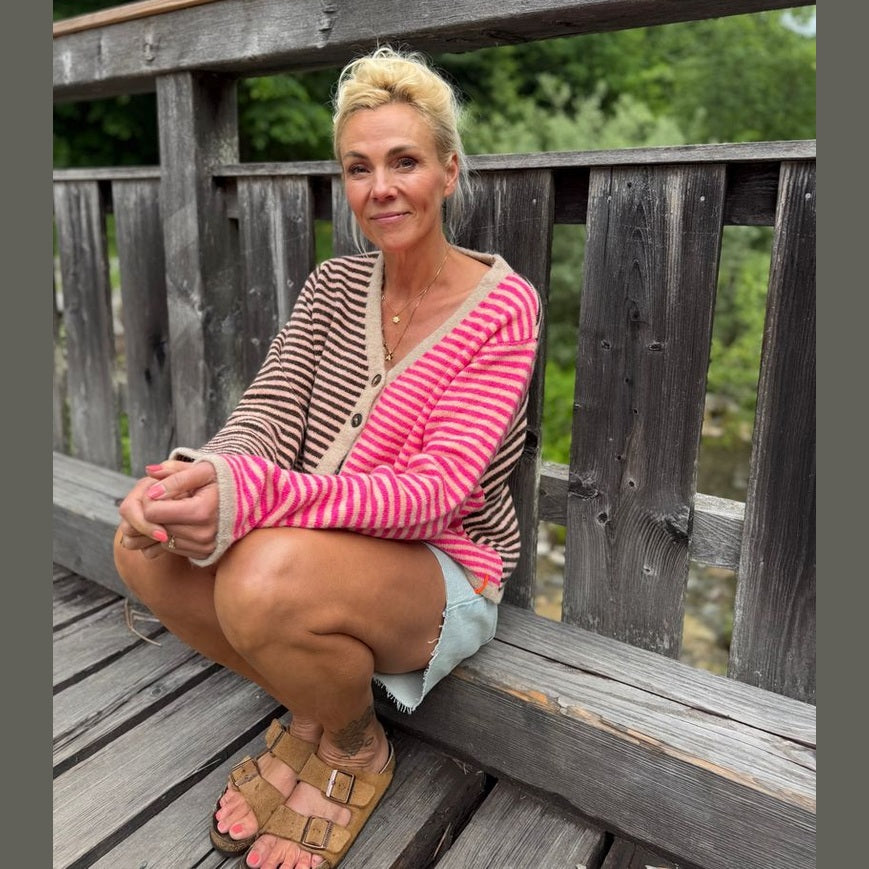 Lind LBFart på Knit Cardigan 6500 PINK