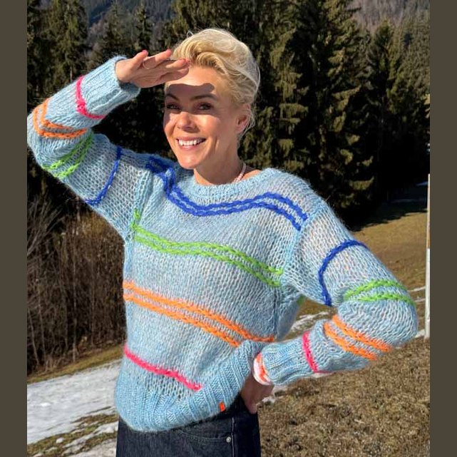 Lind LBPetunia Knit Pullover 5000 LIGHT BLUE