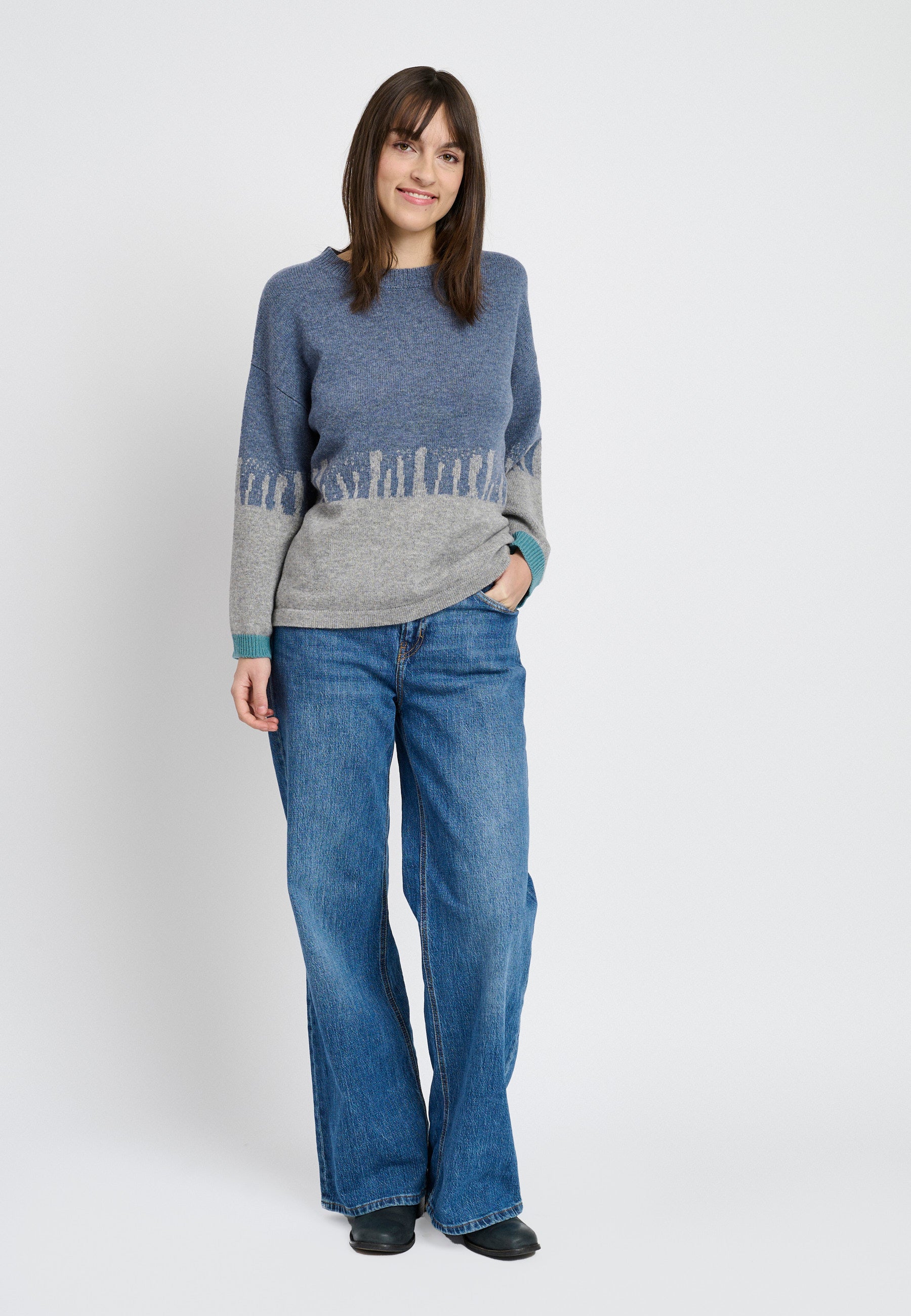 Lind LiCora Knit Pullover 5650 blue melange