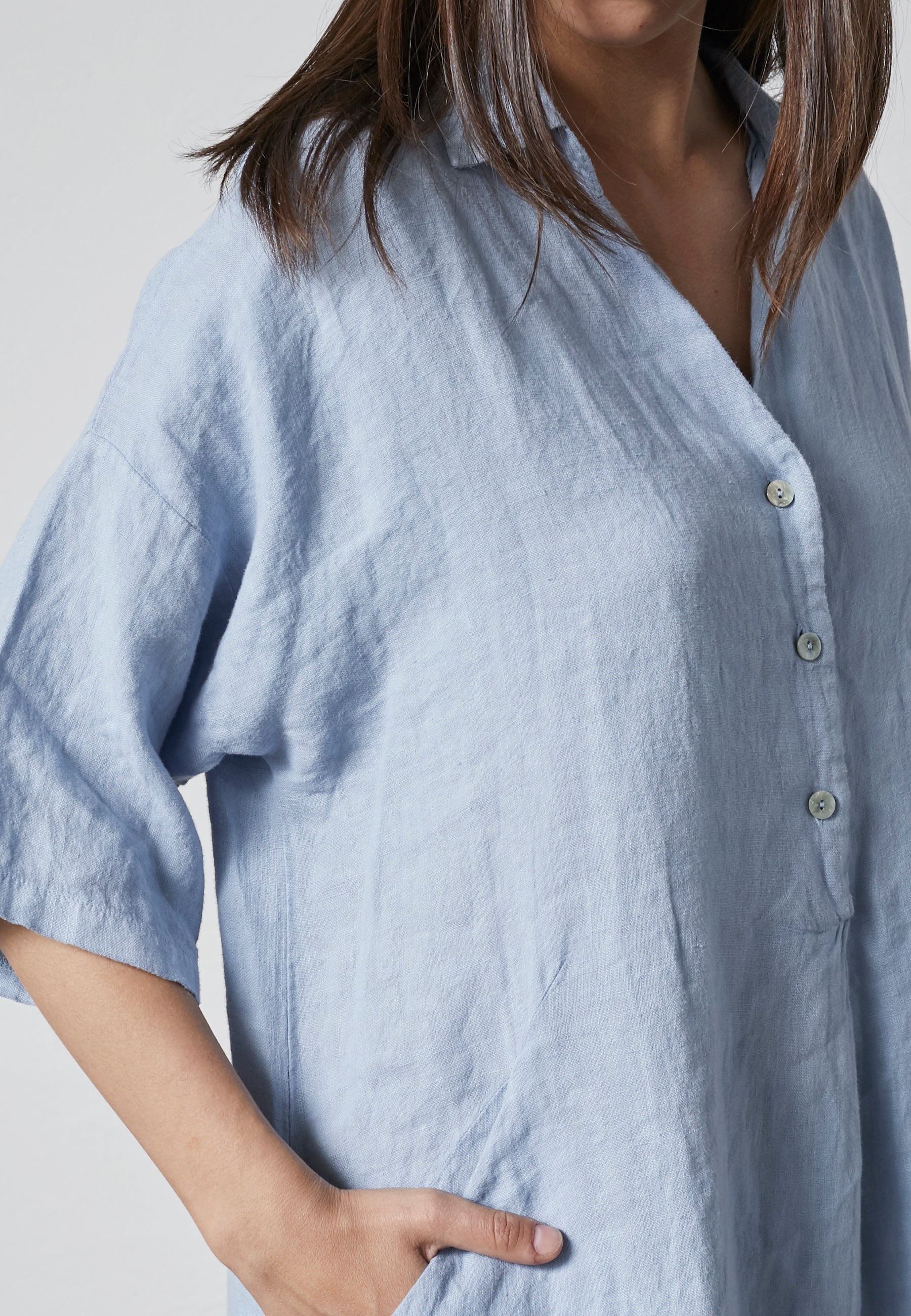 Lind LiDagmar Kjoler 5001 DENIM LIGHT BLUE