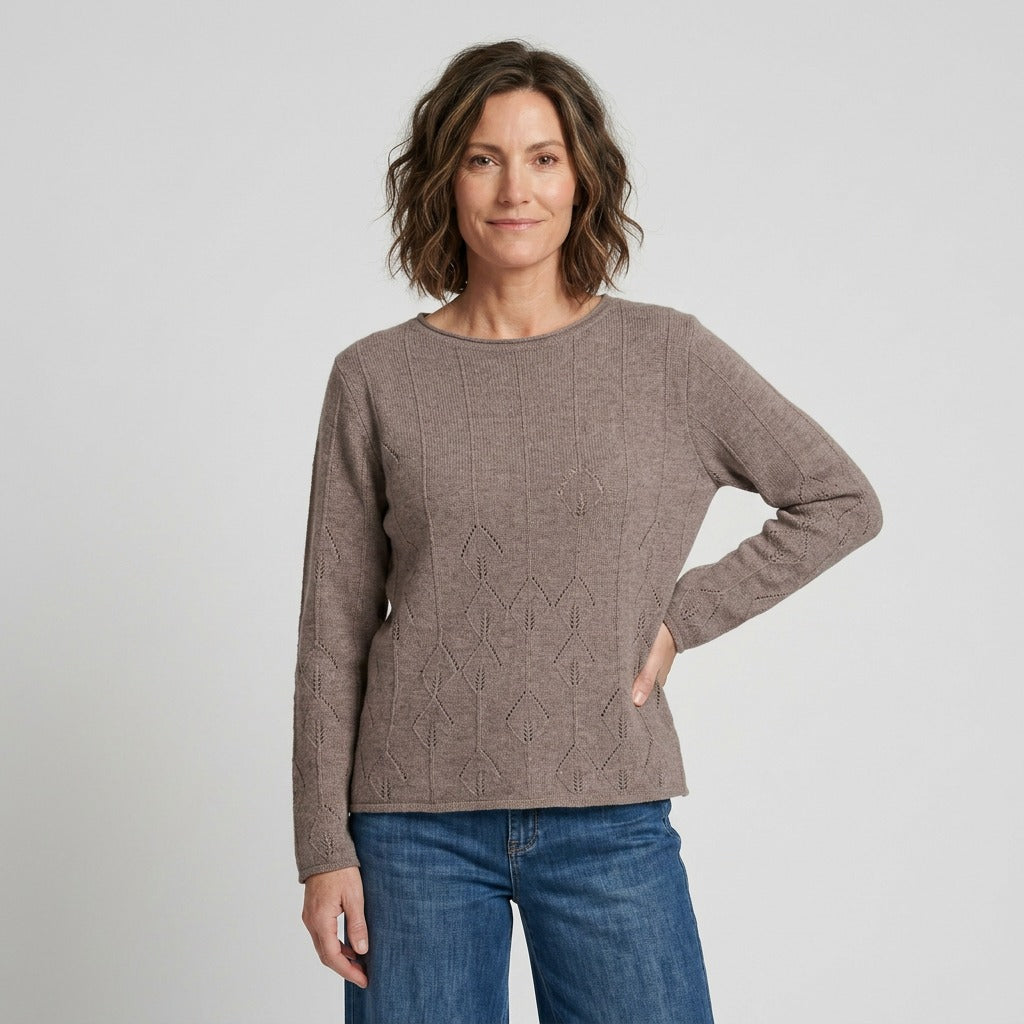 Lind LiDenise Knit Pullover 1300 Taupe