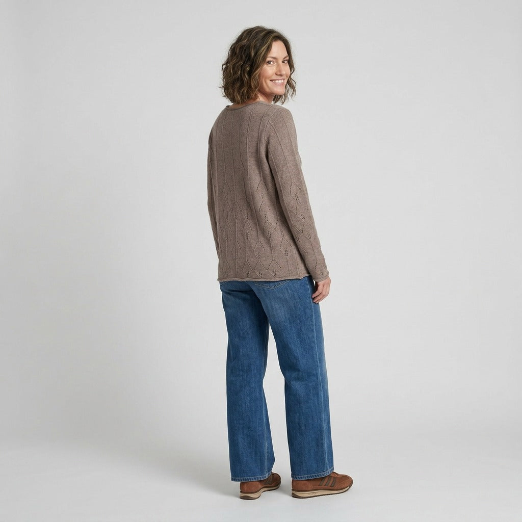 Lind LiDenise Knit Pullover 1300 Taupe