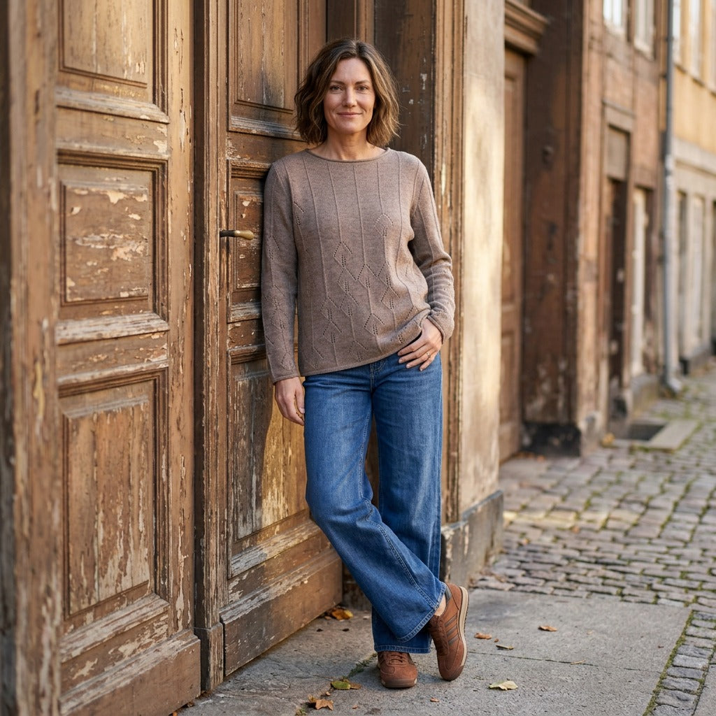 Lind LiDenise Knit Pullover 1300 Taupe