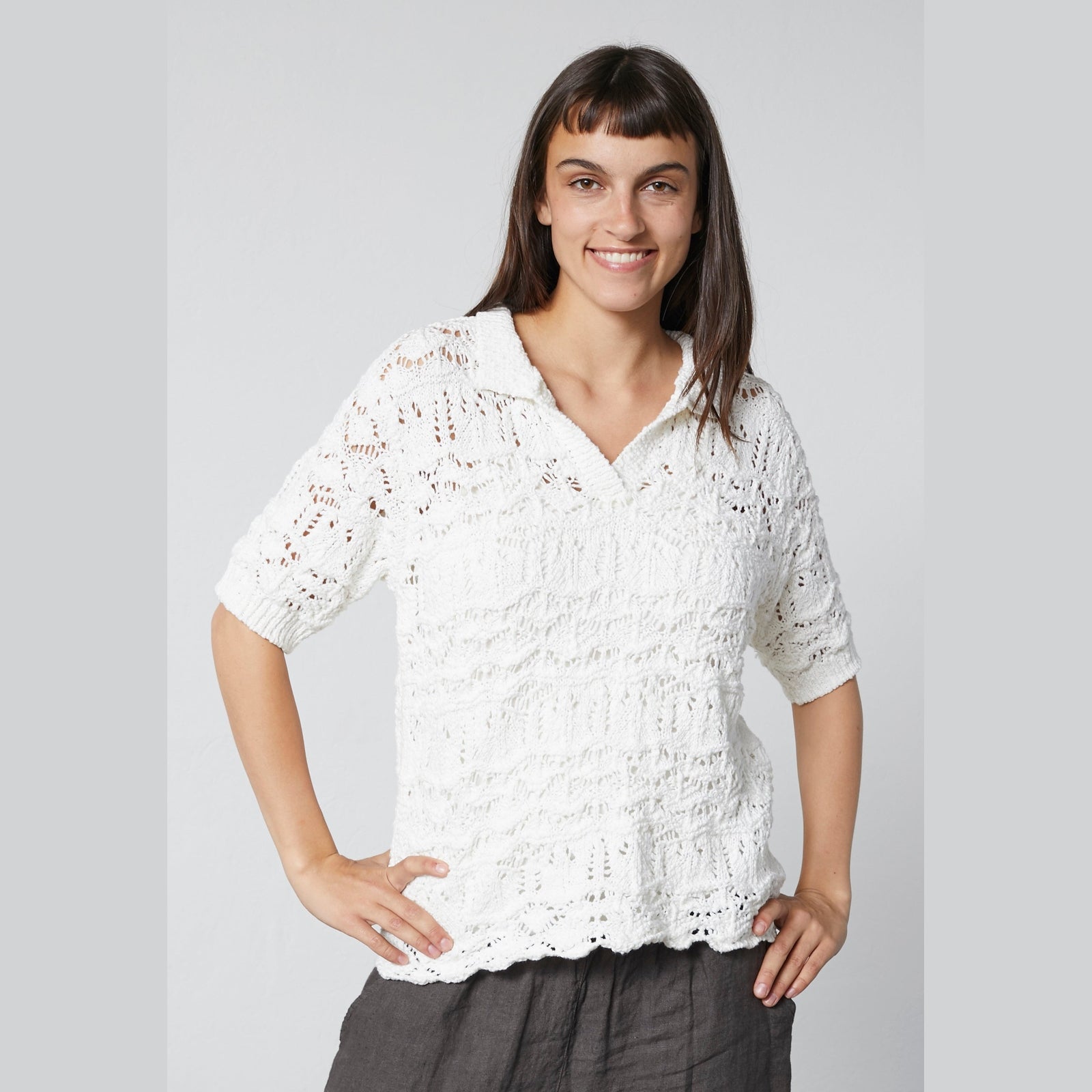Lind LiFlorina Knit Pullover 1000 OFF WHITE
