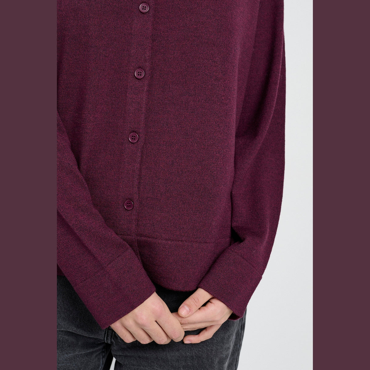 Lind LiKarina Knit Cardigan 2660 granat red melange