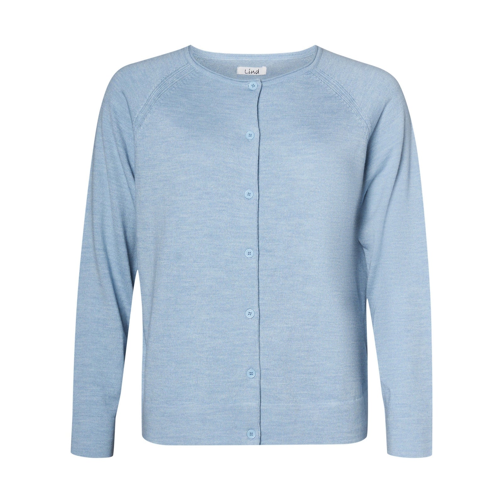 Lind LiKarina Knit Cardigan 5002 Light Blue Melange