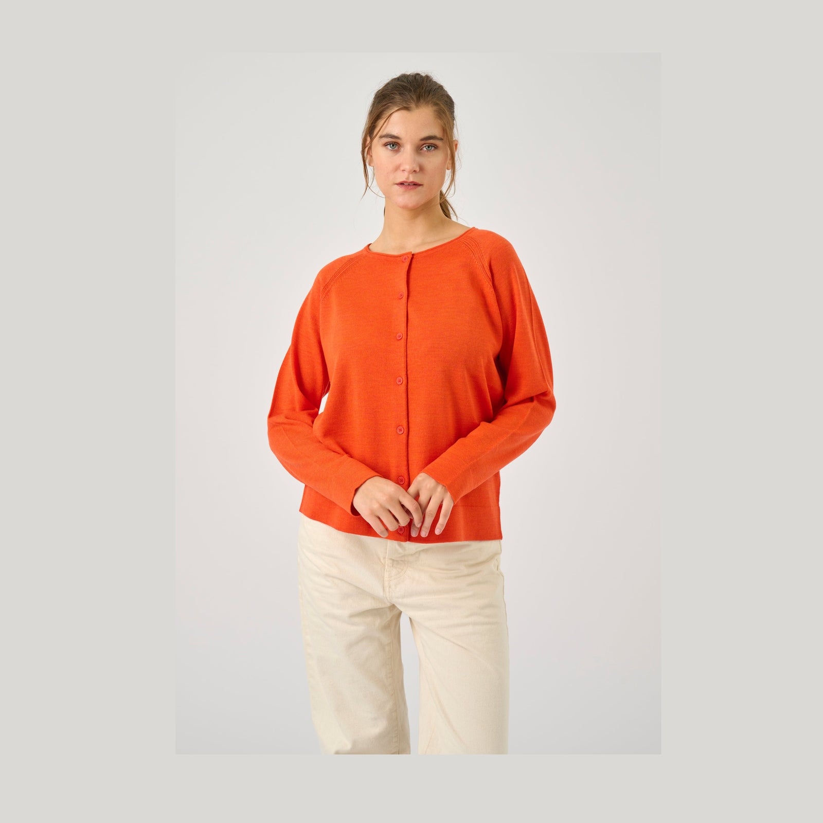 Lind LiKarina Knit Cardigan 8320 Mandarin Melange