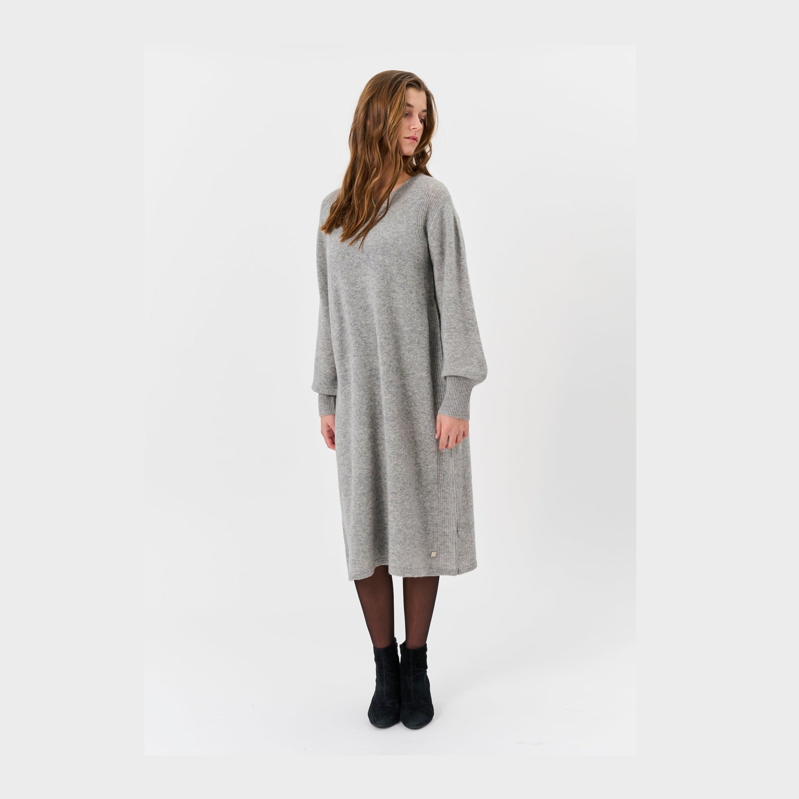 Lind LiKatrina Knit Dress 9650 grey melange