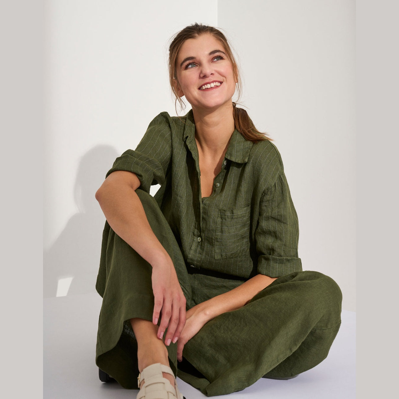 Lind LiLi Skjortebluser 3900 Army Green