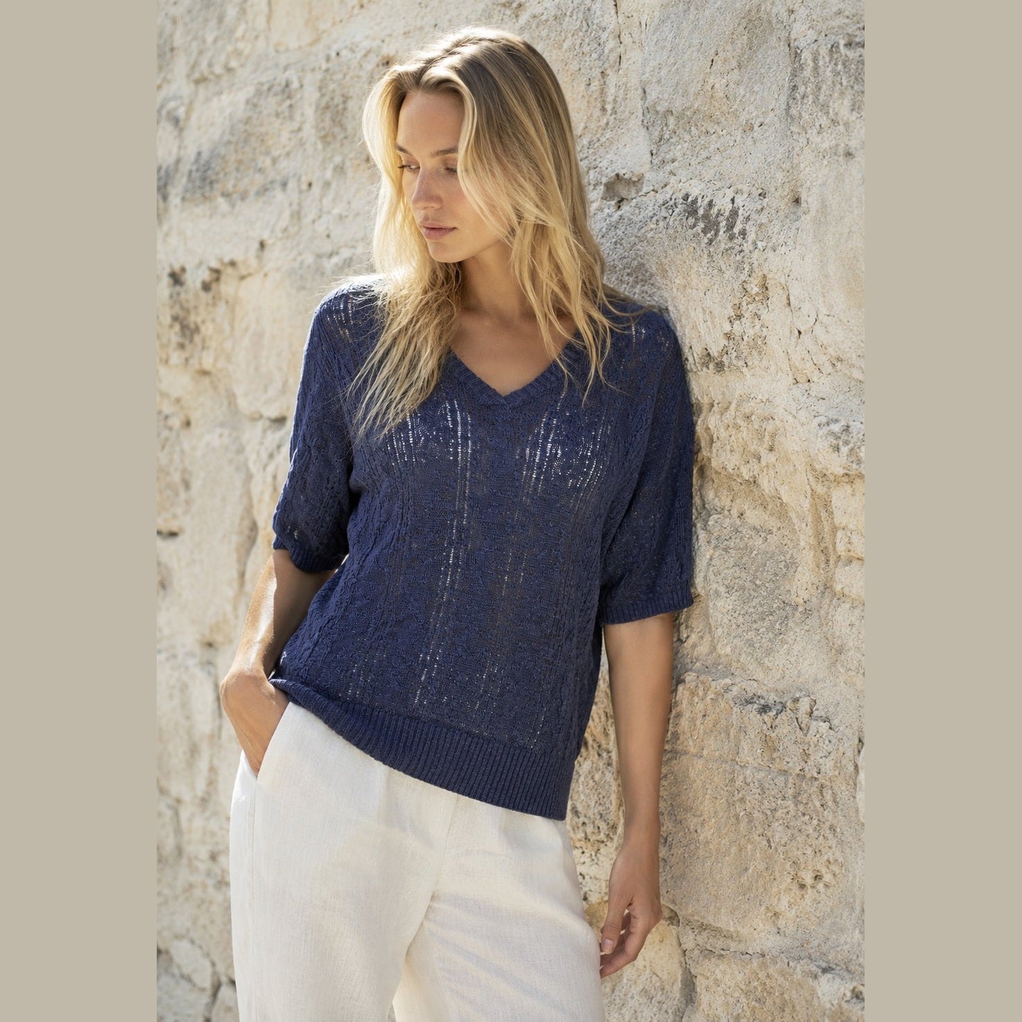 Lind LiMiabel Knit Pullover 5999 NAVY BLUE