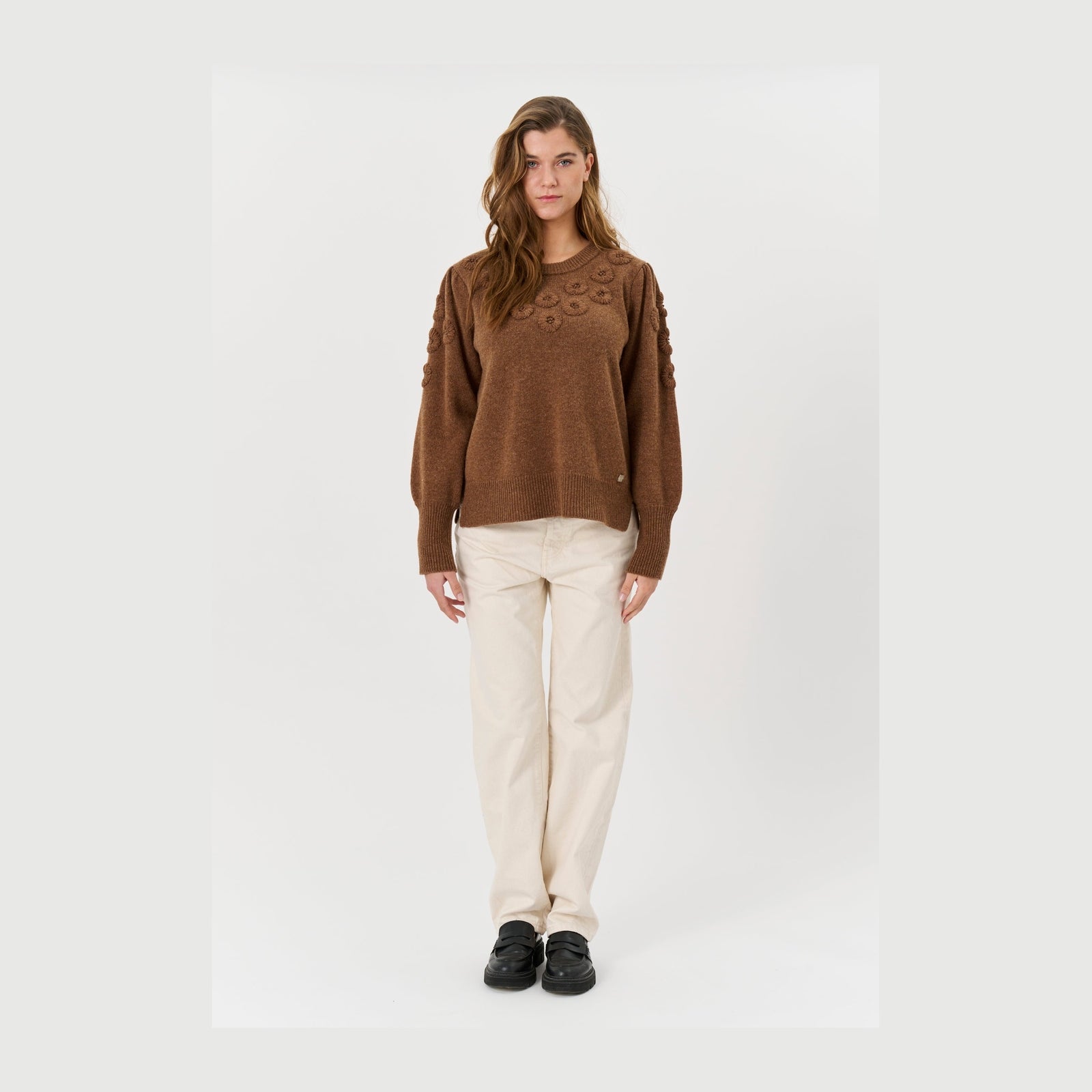 Lind LiMitte Knit Pullover 1655 brown melange
