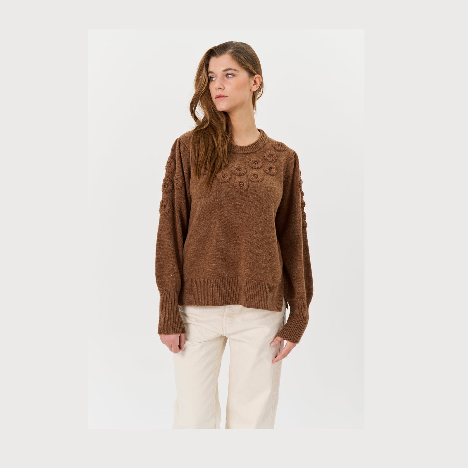 Lind LiMitte Knit Pullover 1655 brown melange