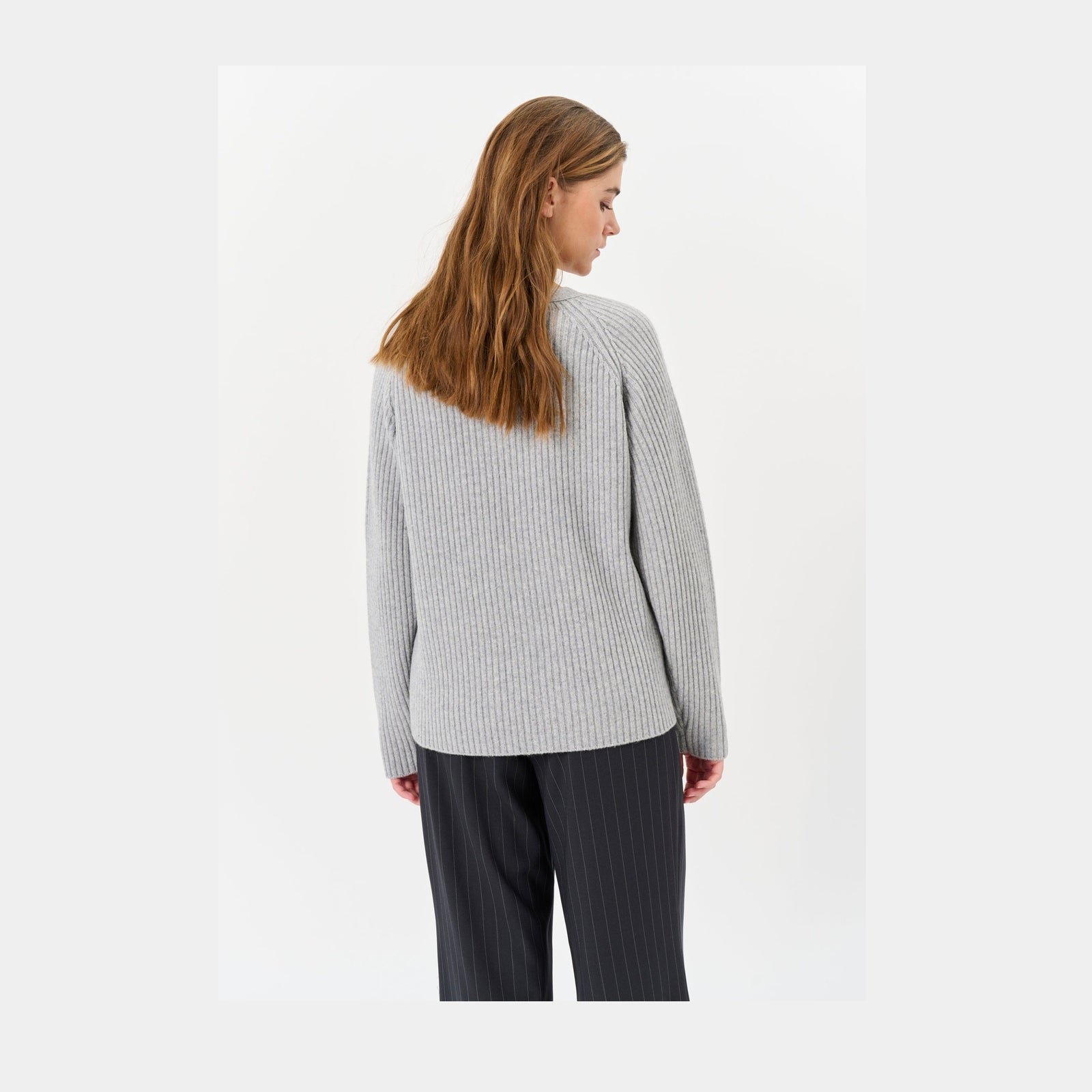 Lind LiMonica Knit Pullover 9450 LIGHT GREY MELANGE