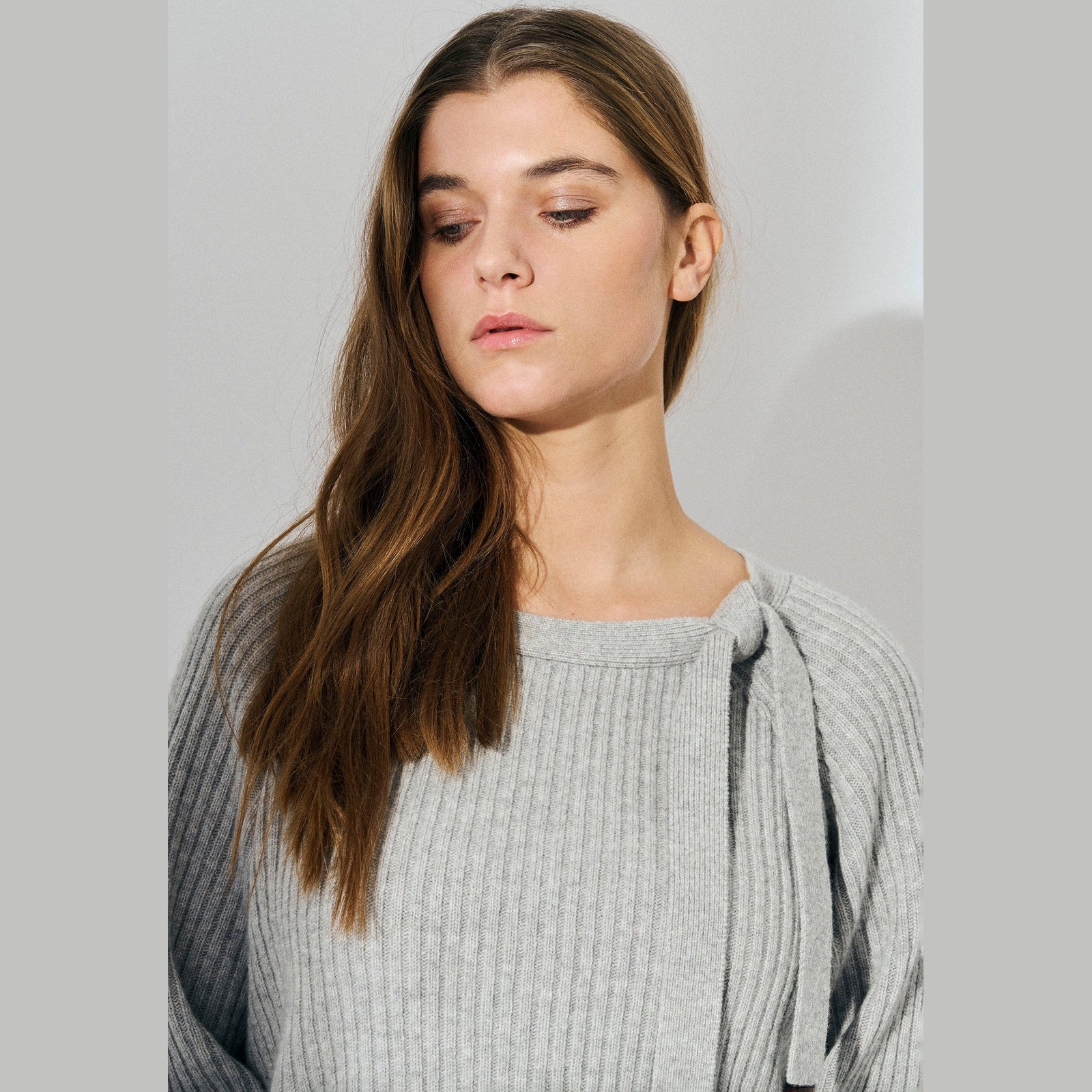 Lind LiMonica Knit Pullover 9450 LIGHT GREY MELANGE
