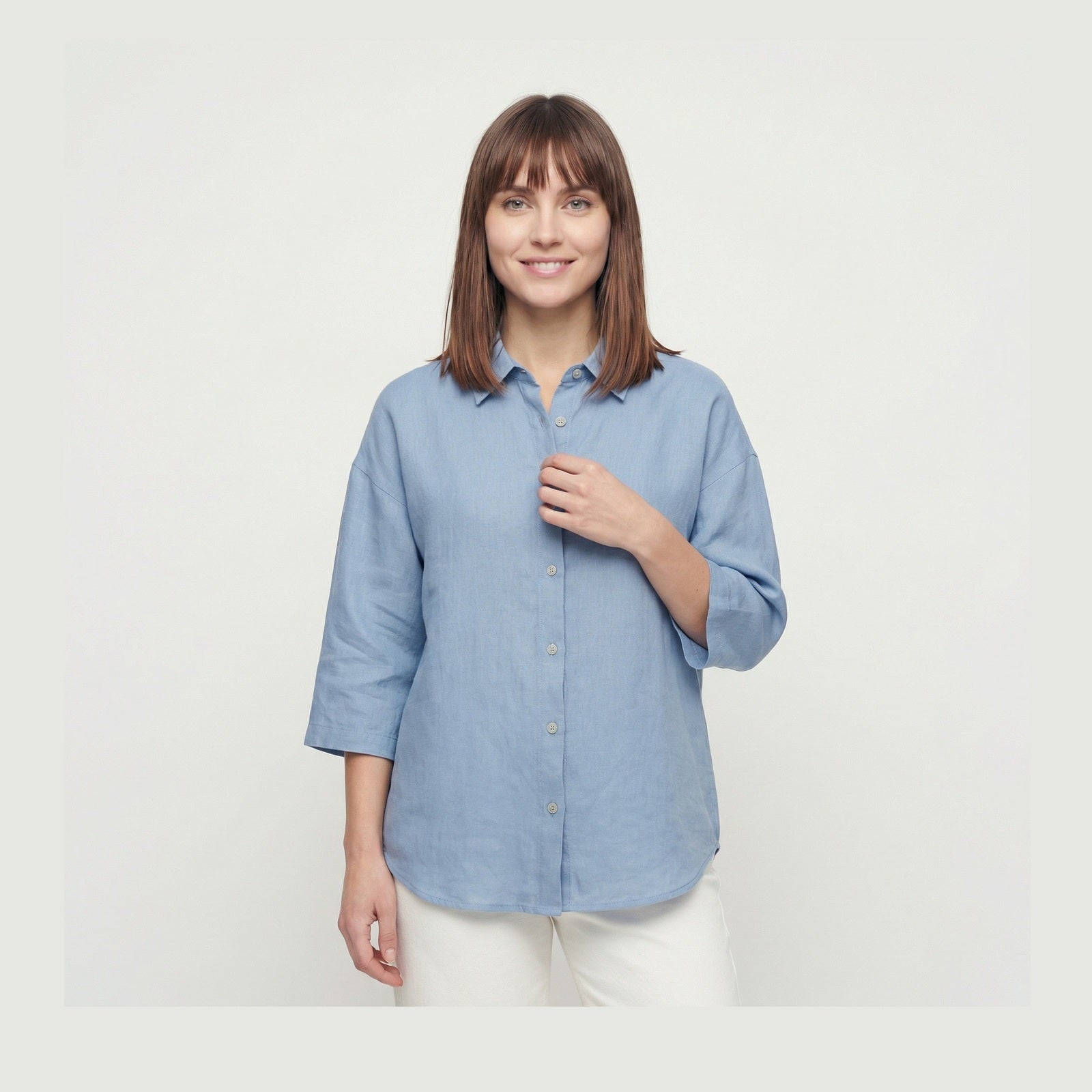 Lind LiNille Bluser 5001 DENIM LIGHT BLUE