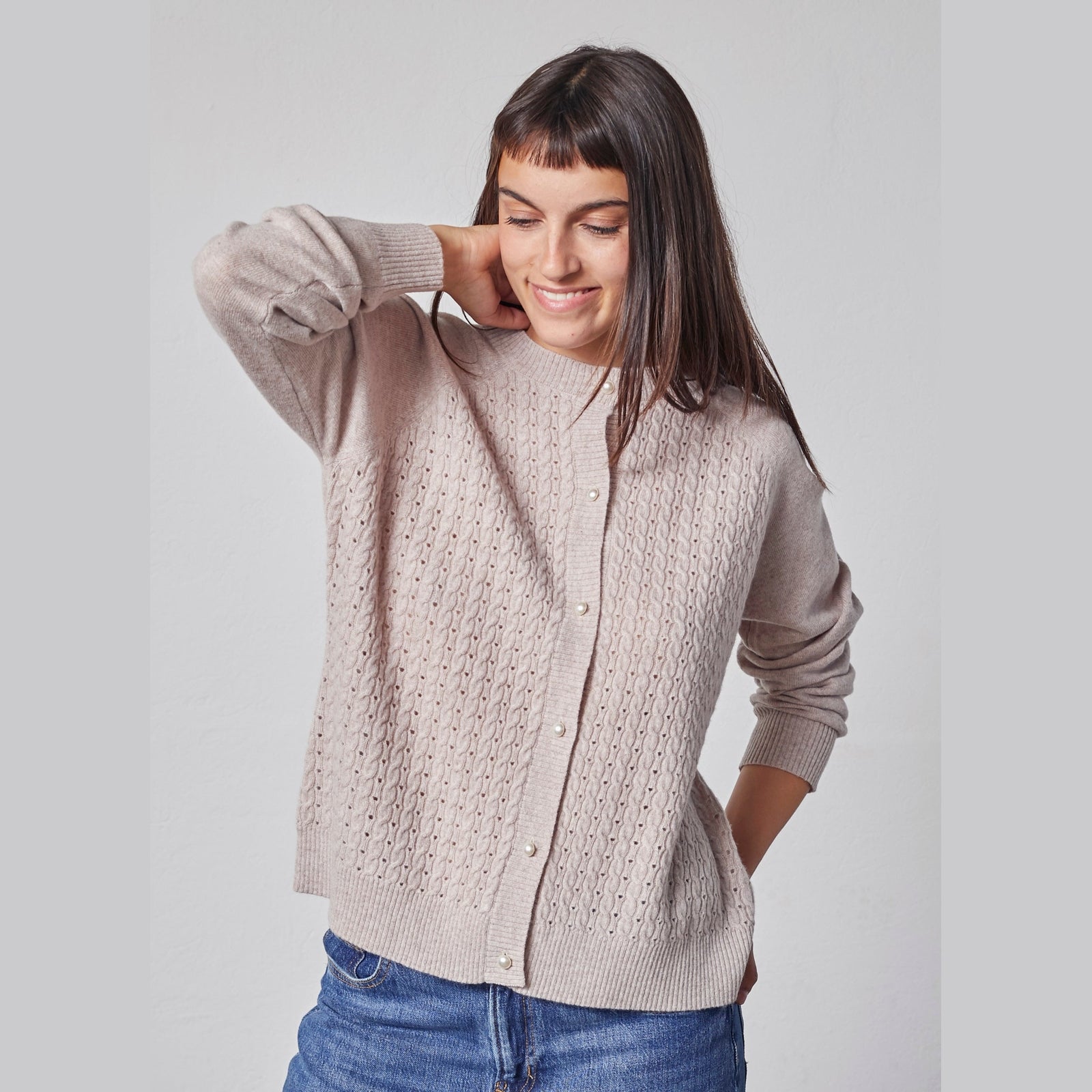 Lind LiSia Knit Cardigan 1210 creme melange