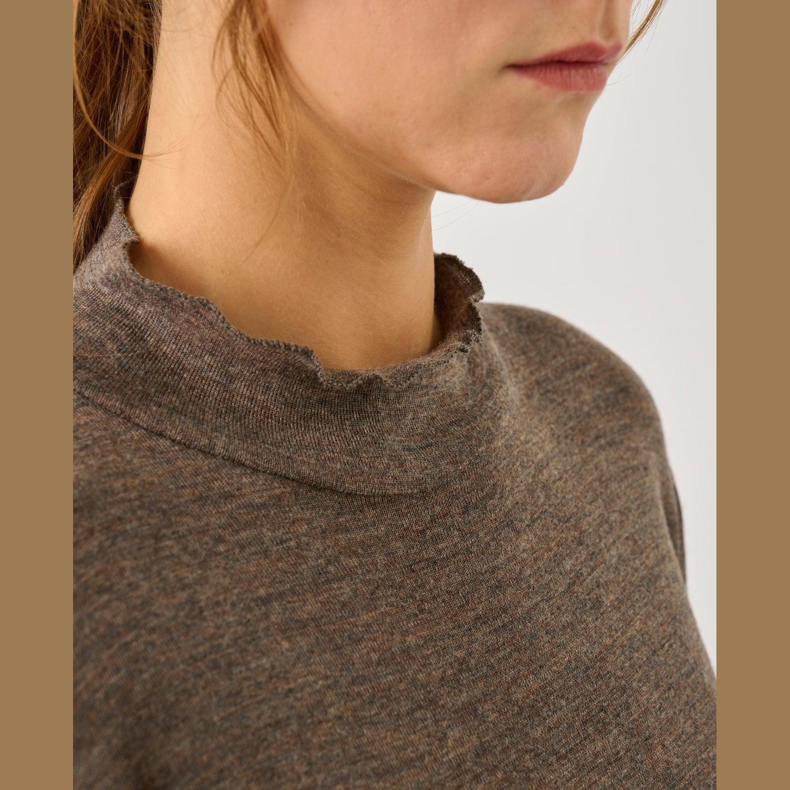 Lind LiSole T-Shirt 1655 brown melange