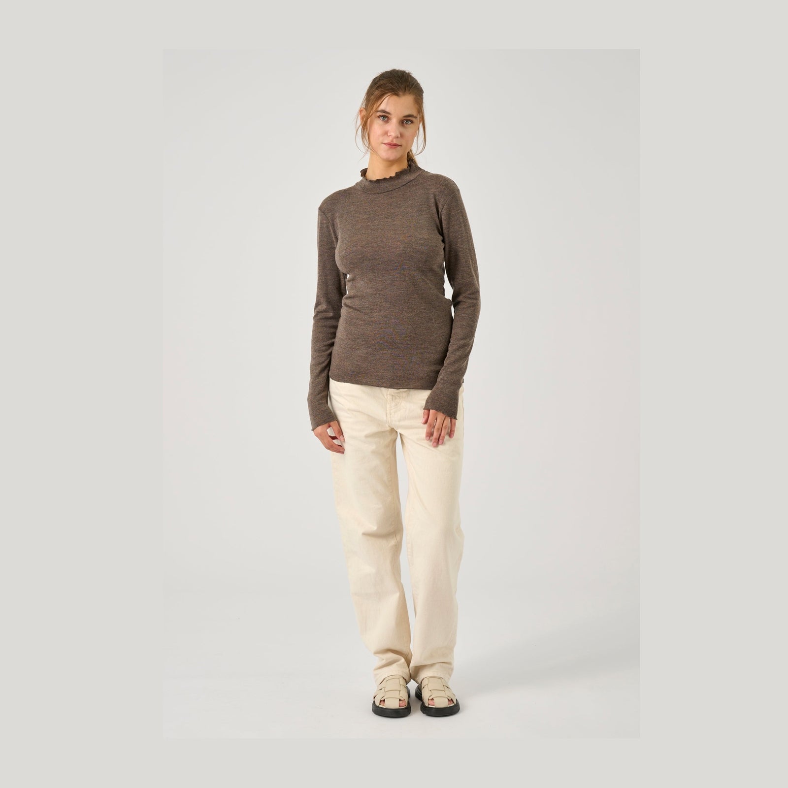 Lind LiSole T-Shirt 1655 brown melange