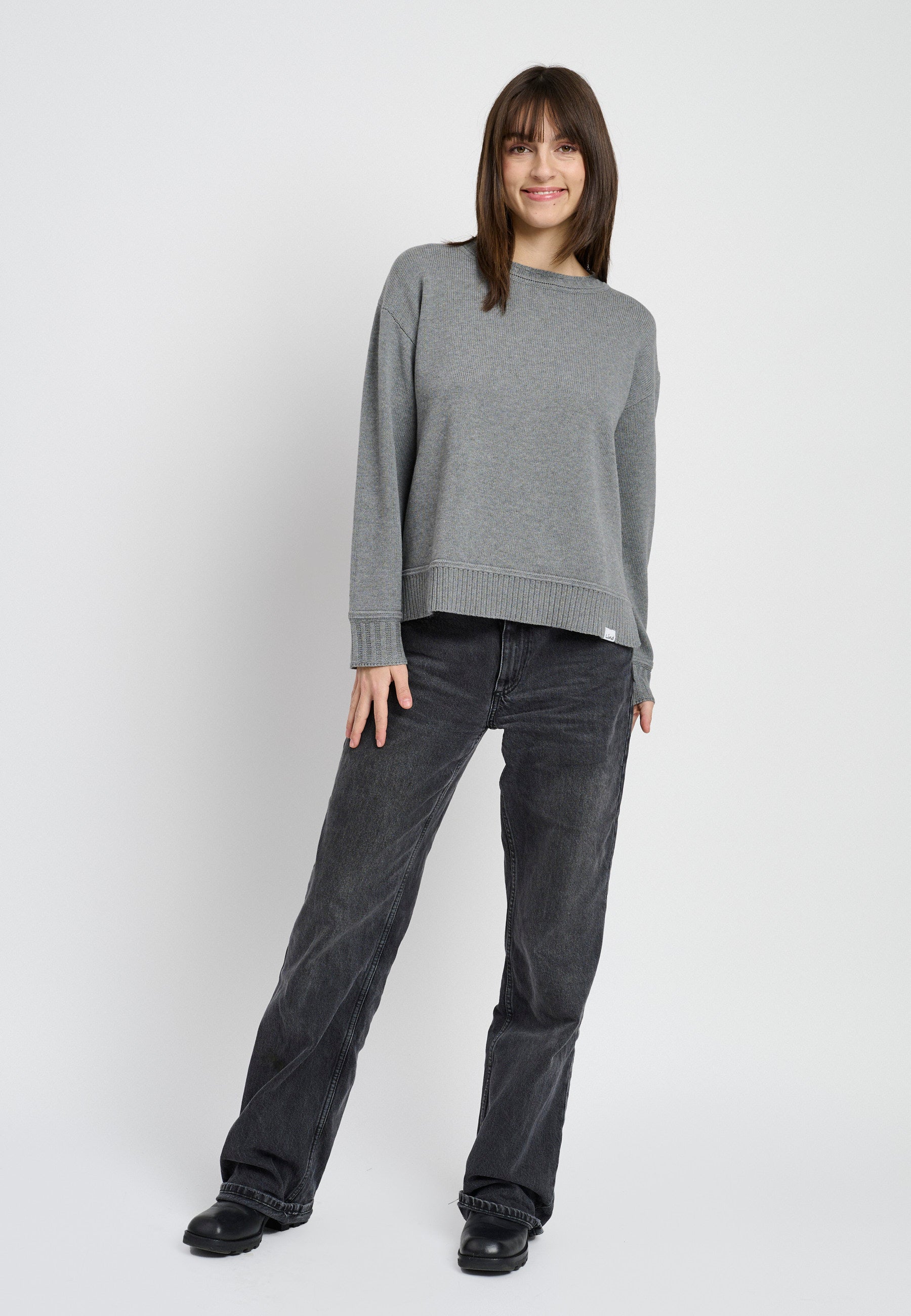 Lind LiTrine Knit Pullover 9600 Grey melange