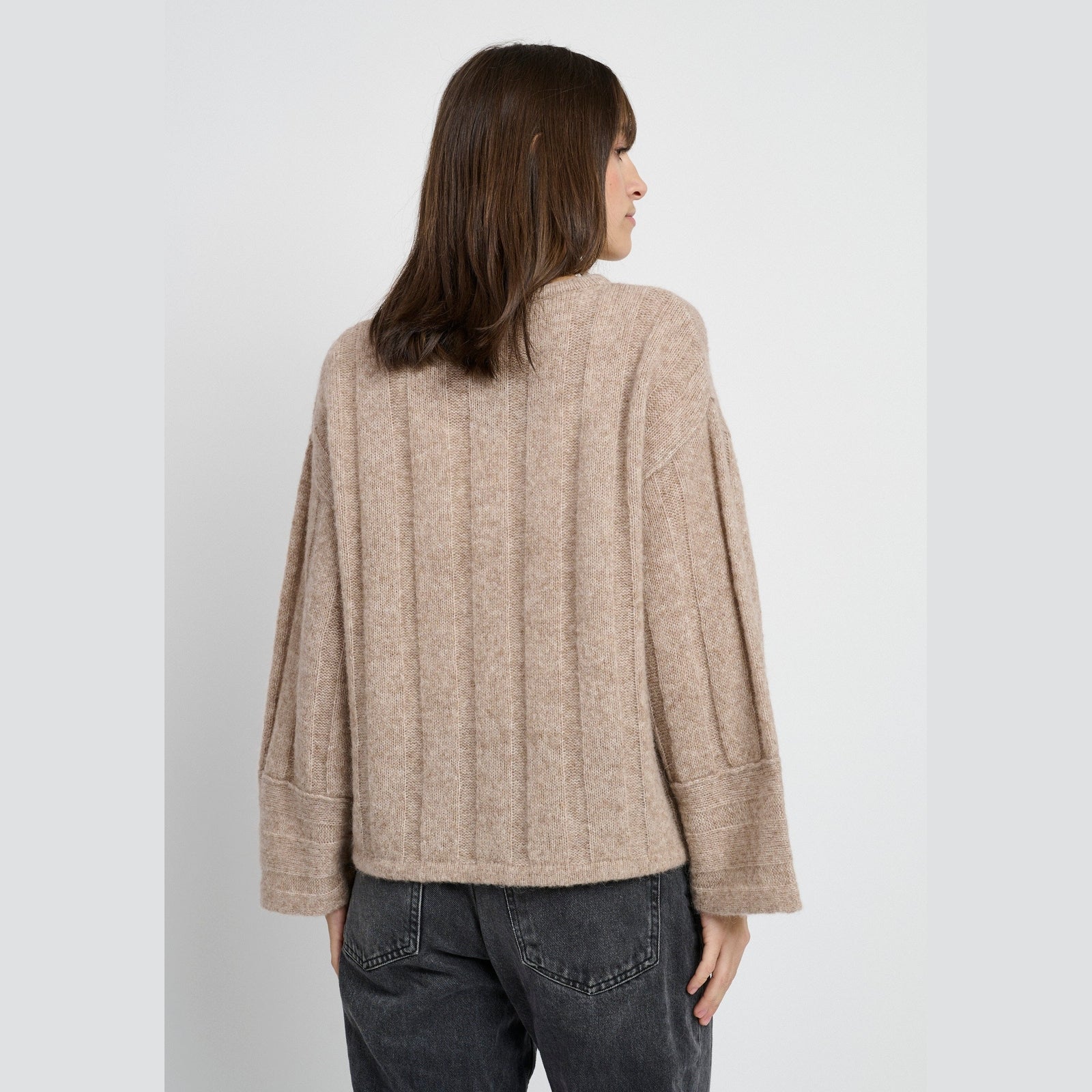 Lind LiZoya Knit Pullover 1321 light brown melange