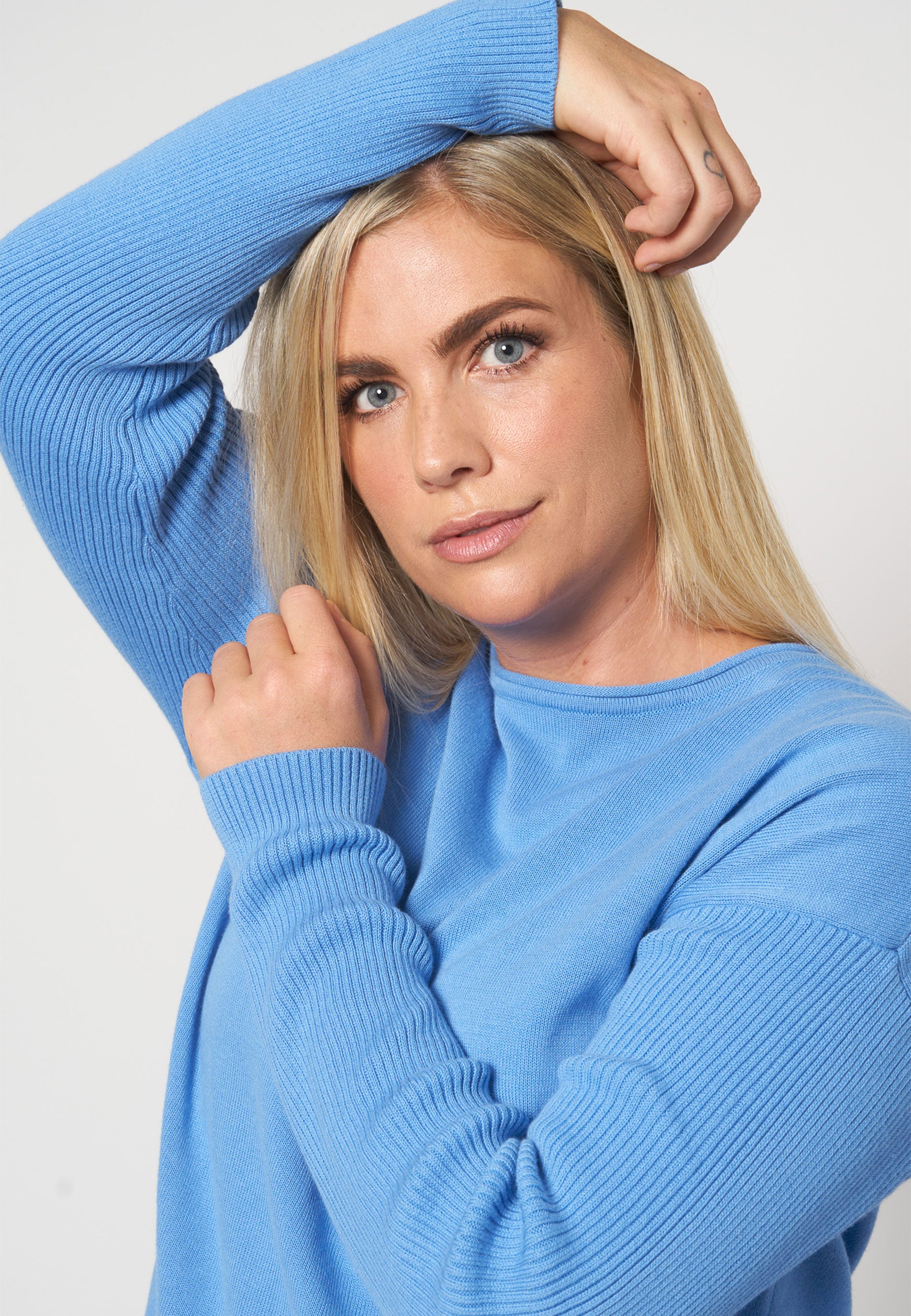 Lind Mist Knit Pullover 050 Sky blue