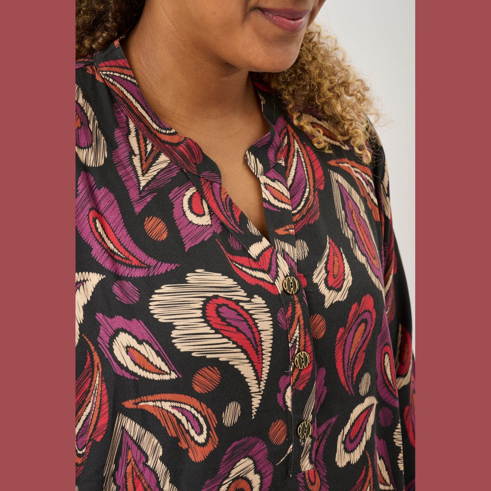 Pont Neuf PNAdella Bluser 2354 Warm Red