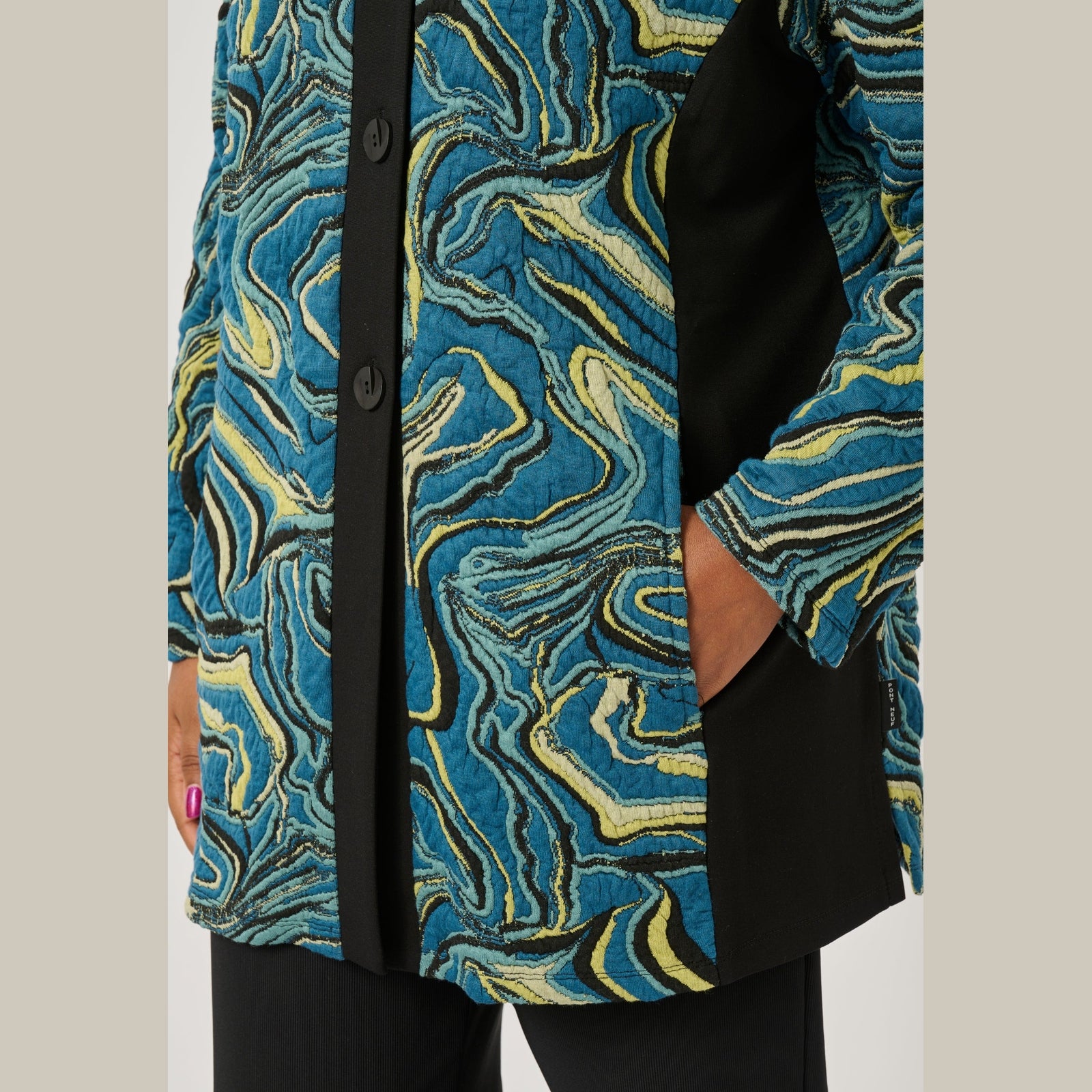 Pont Neuf PNAnelise Cardigan 5052 Petrol Blue