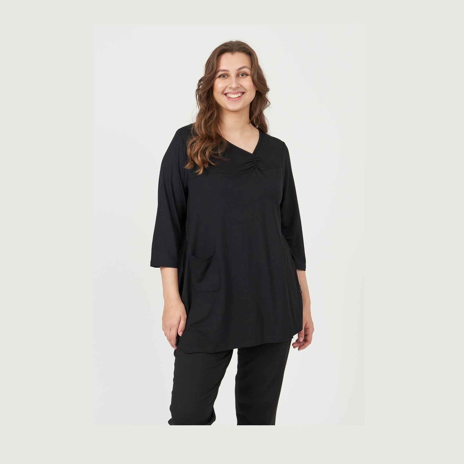 Pont Neuf PNAnnastacia - EcoVero Tunikaer 9999 BLACK