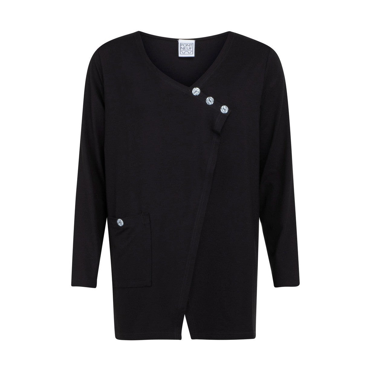 Pont Neuf PNAnneli - EcoVero Cardigan 999 Black