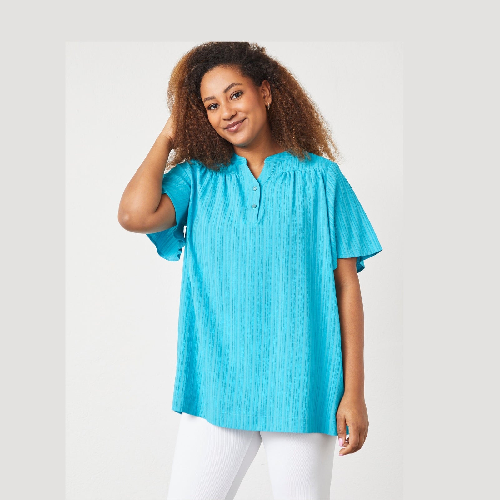 Pont Neuf PNCatleen Bluser 5285 turquoise