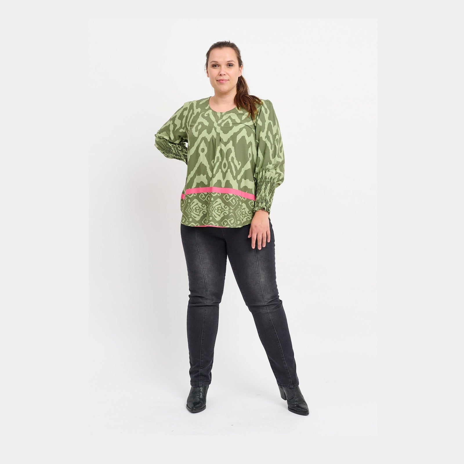 Pont Neuf PNDalvina Bluser 3506 Khaki Green