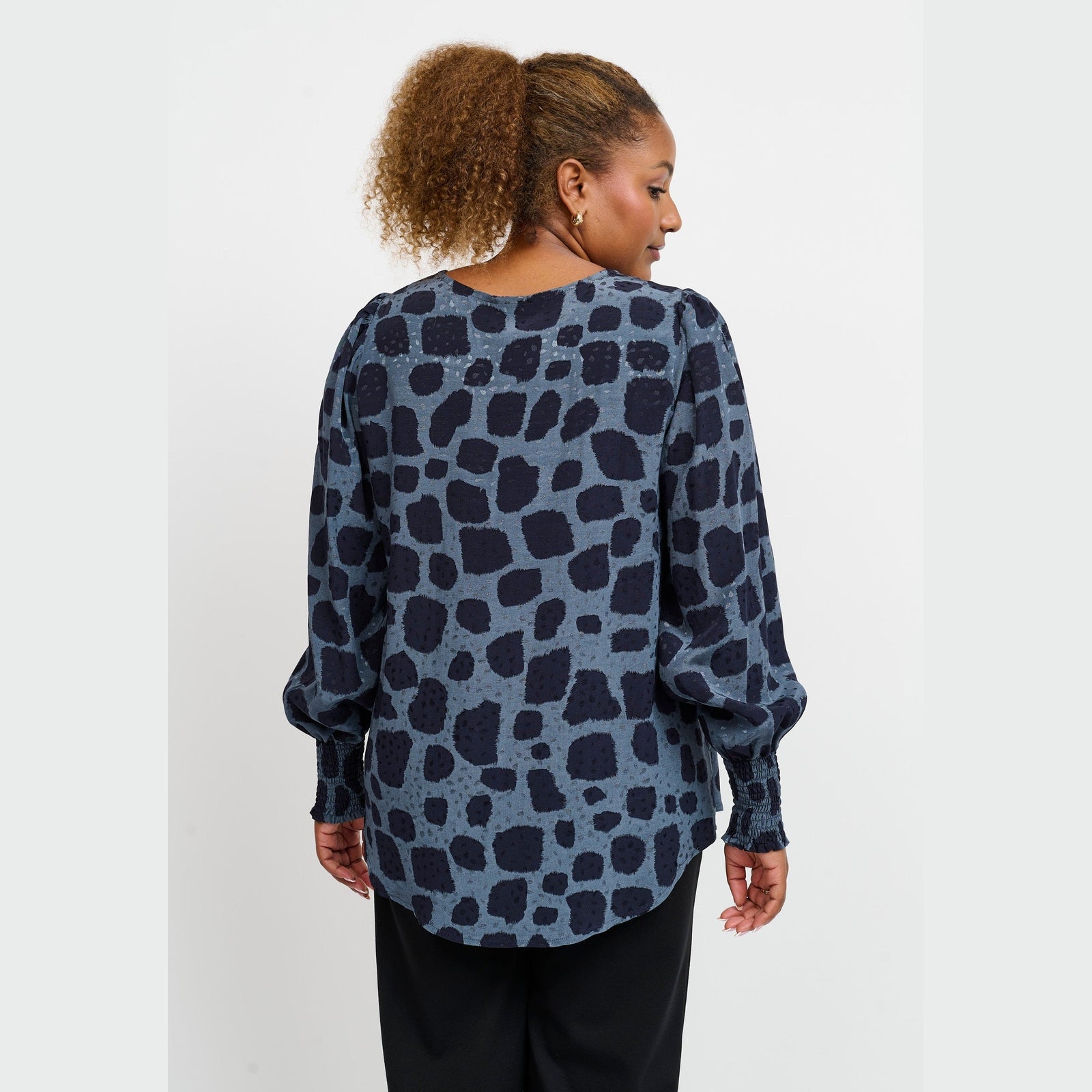 Pont Neuf PNDalvina Bluser 5555 Steel Blue