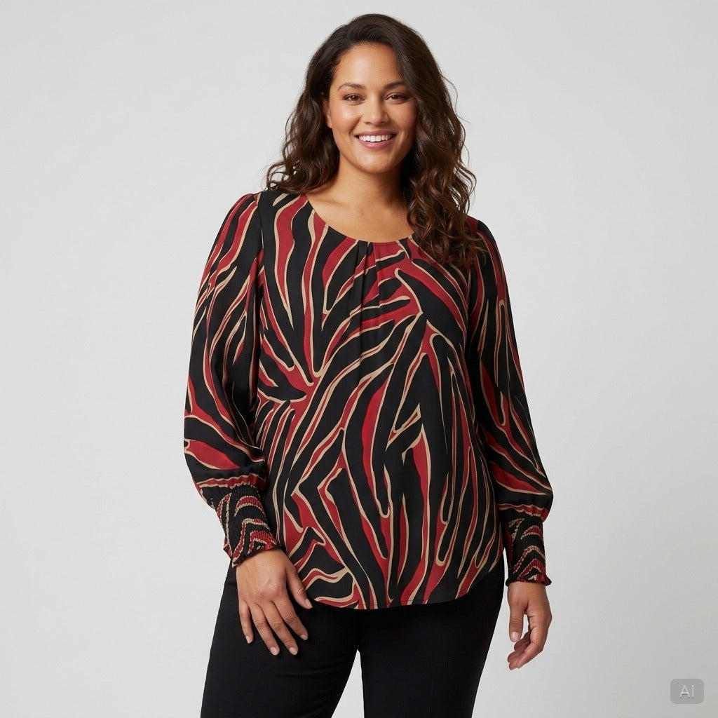 Pont Neuf PNDalvina Bluser 2600 Deep Red