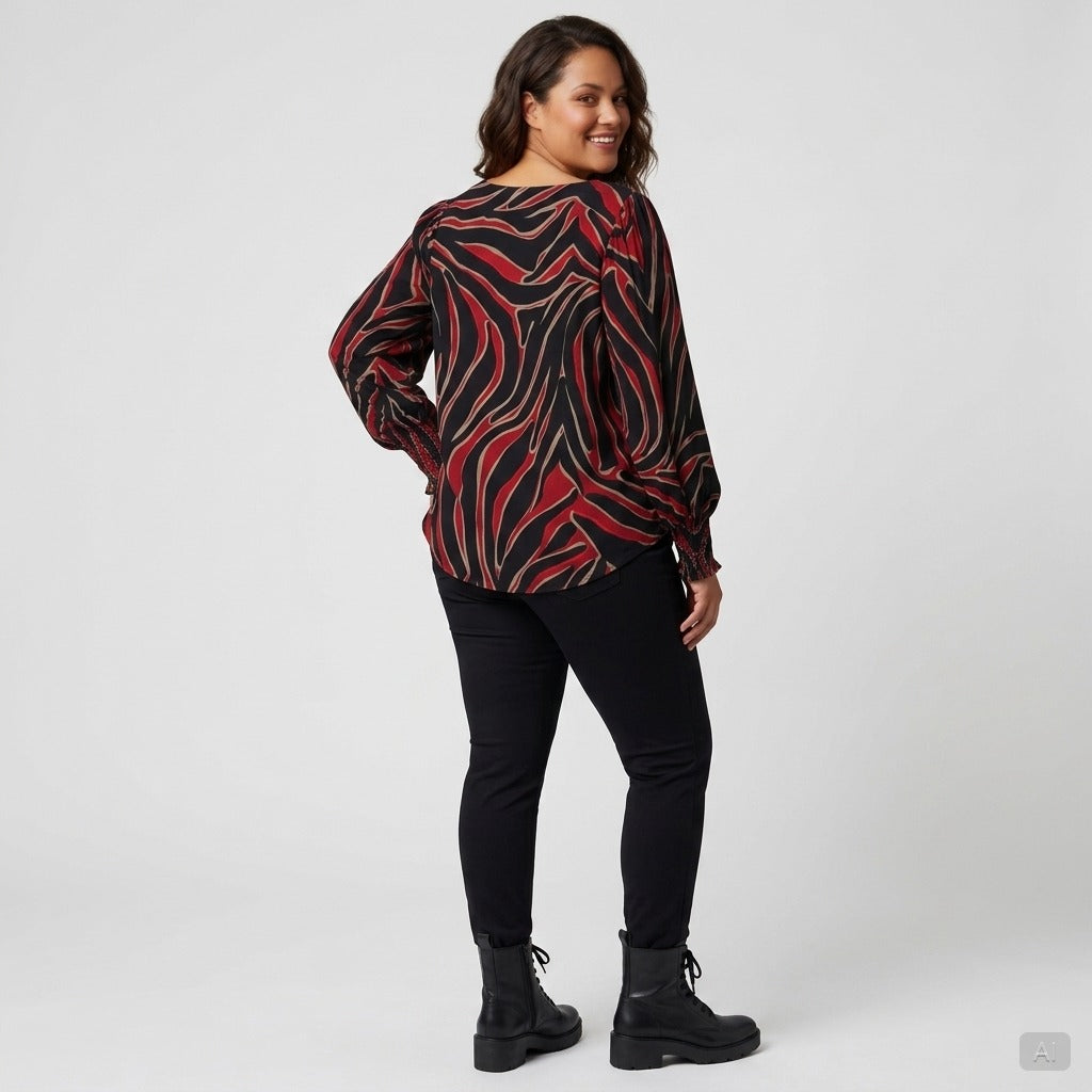 Pont Neuf PNDalvina Bluser 2600 Deep Red